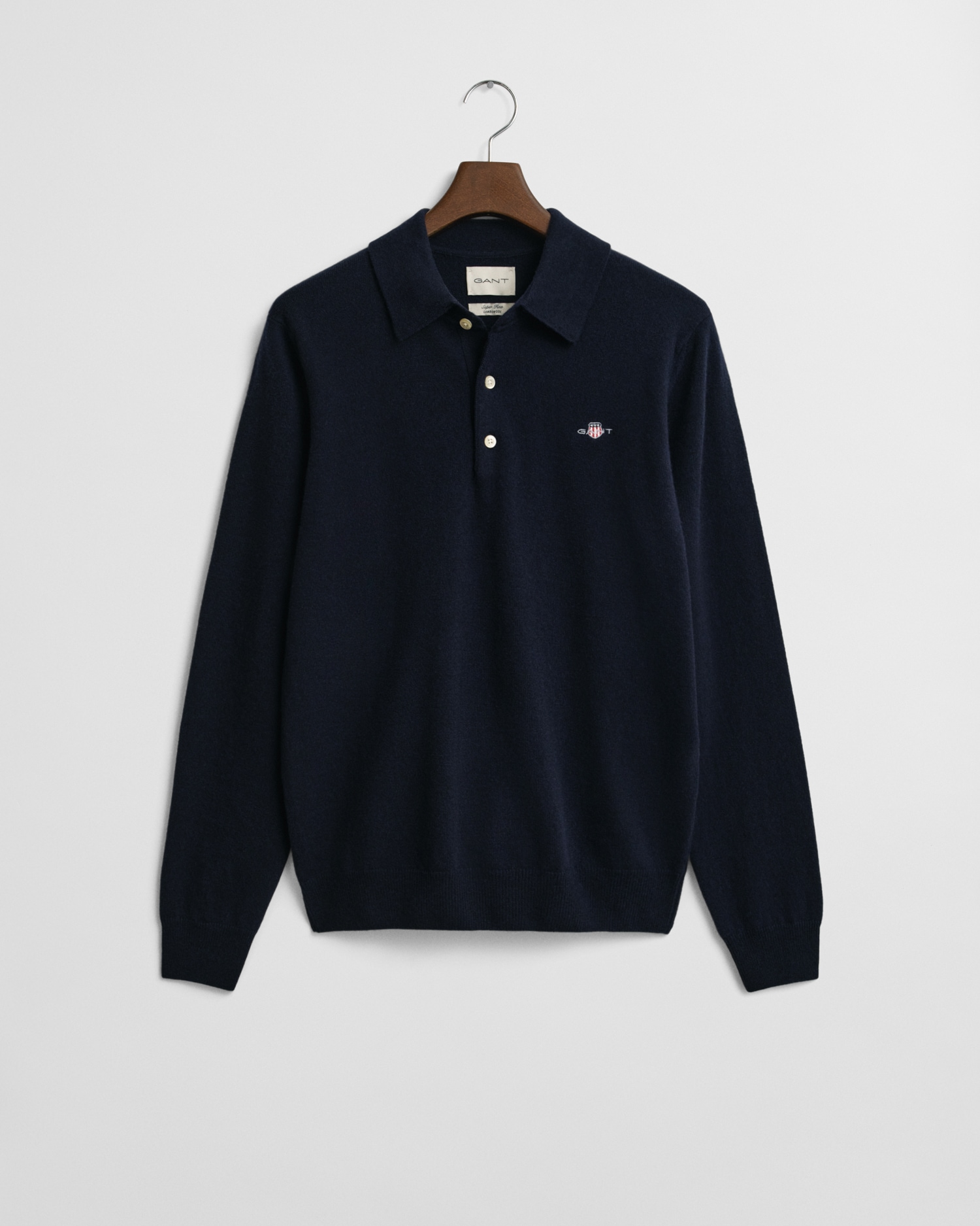 Gant Polokragenpullover "SUPERFINE LAMBSWOOL", mit Knöpfen, regular fit, Wa günstig online kaufen
