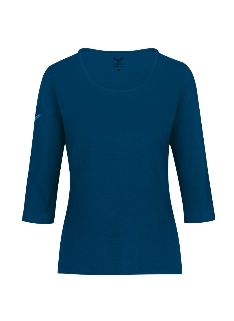 Trigema T-Shirt »TRIGEMA 3/4 Arm Shirt aus Biobaumwolle« 1 Stk. tlg.