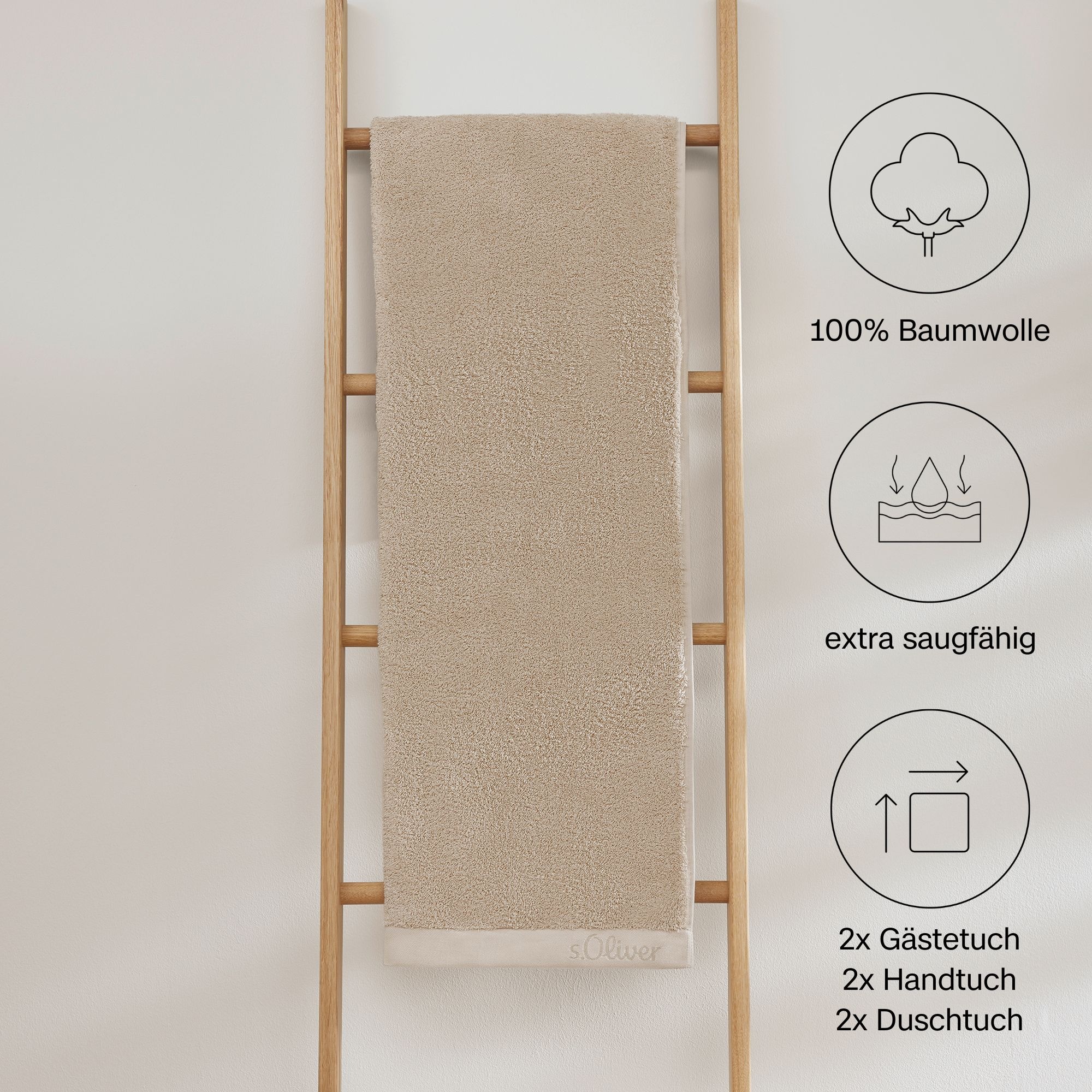 s.Oliver Handtuch Set "s.Oliver, Premium Qualität, 600 gr/m²" Set 6 Stk. Wa günstig online kaufen