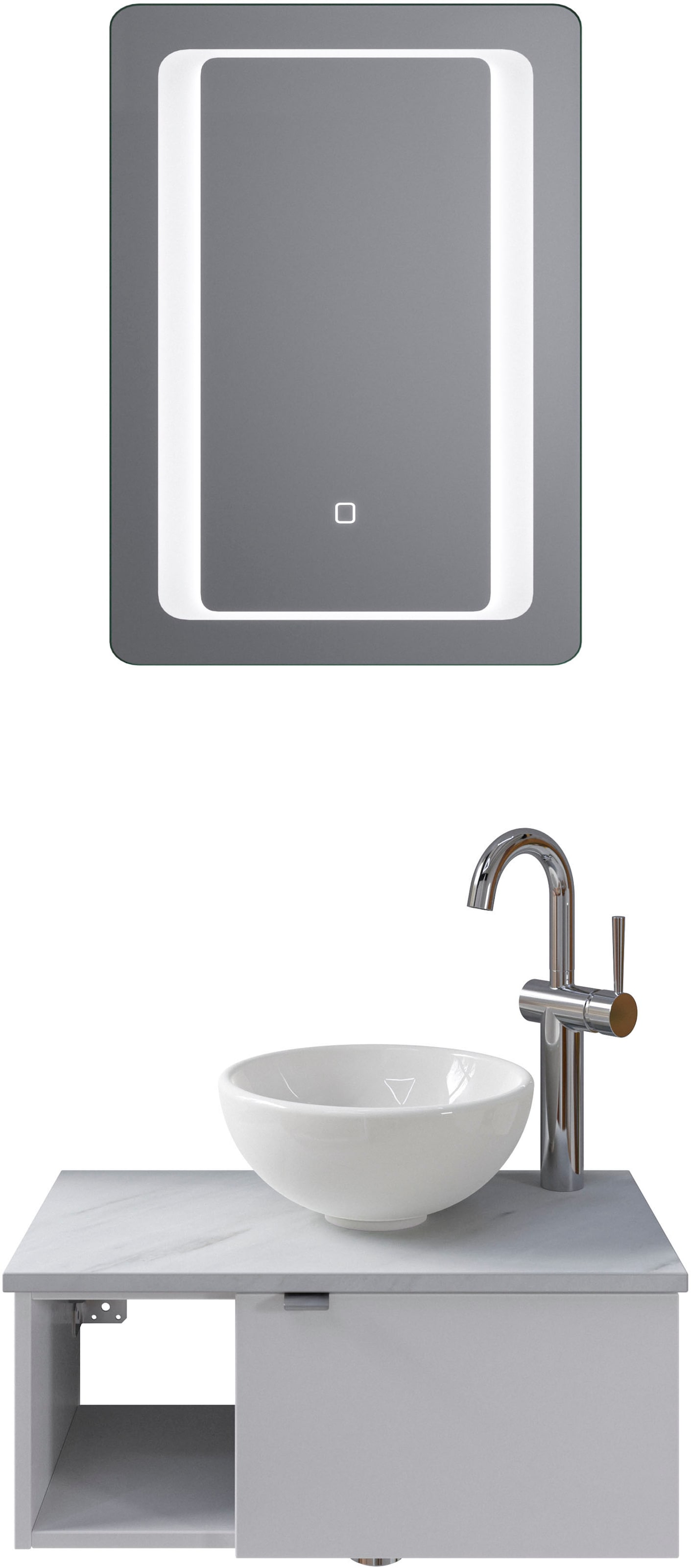 Saphir Badmöbel-Set "Serie 6915" 4 Stk. tlg. Gäste-Bad, 61 cm breit, mit LE günstig online kaufen