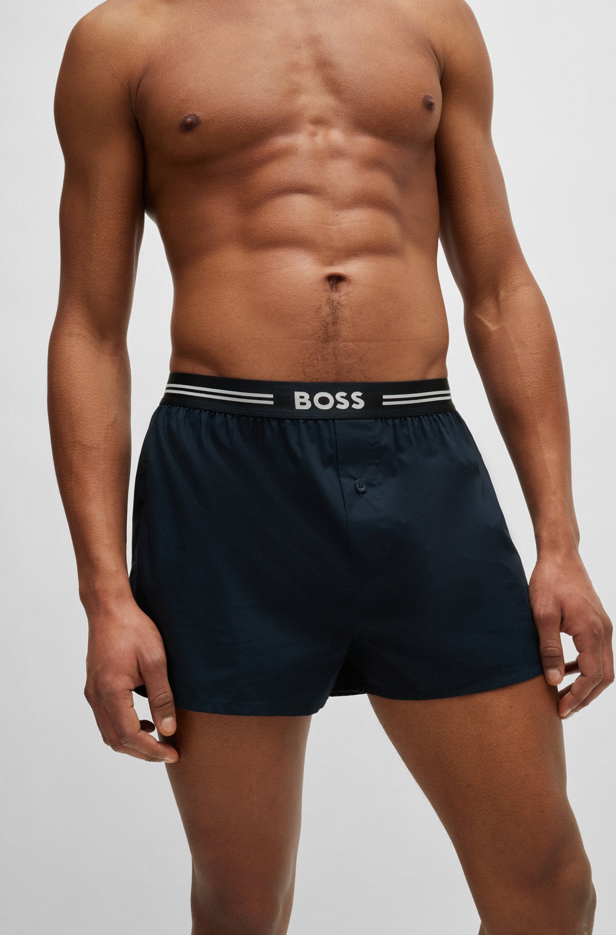 BOSS Boxershorts "3P Woven Boxer" Packung, 3er Pack, 3 Stk. tlg., mit Eingr günstig online kaufen