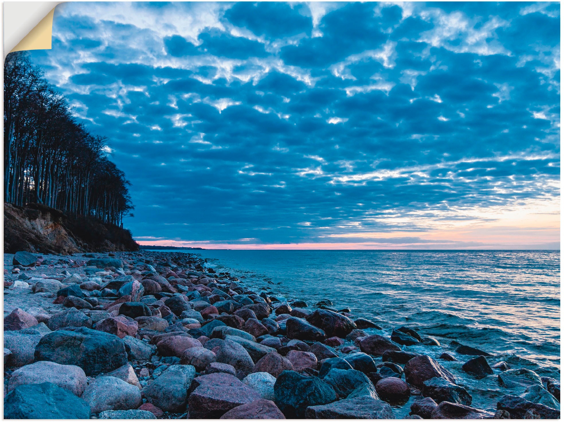 Artland Wandbild "Steine an der Küste der Ostsee", Küste, (1 St.), als Leinwandbild, Wandaufkleber in verschied. Größen