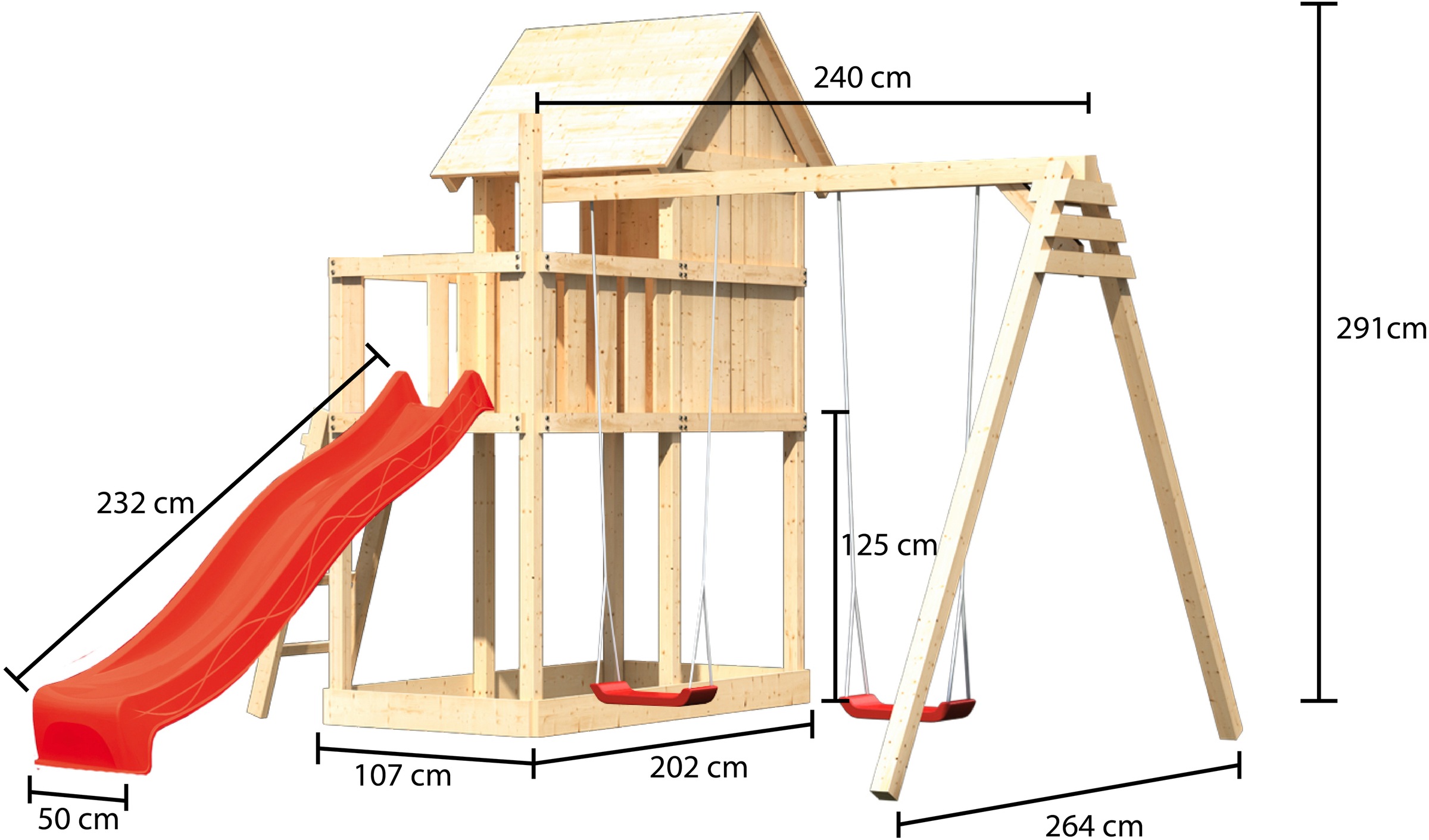 KONIFERA Spielturm »Finni«, BxTxH: 347x264x291 cm
