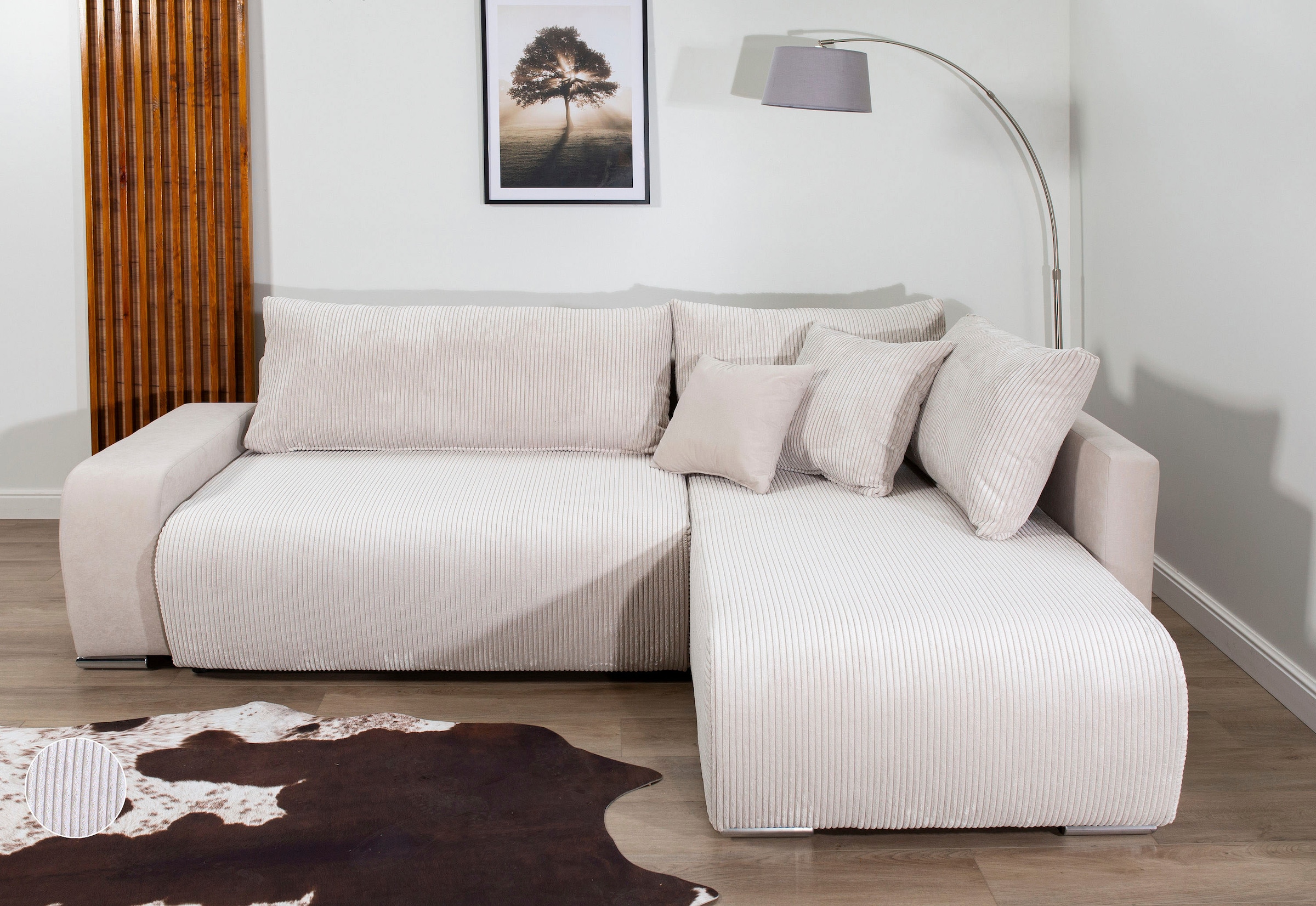 COLLECTION AB Ecksofa "Poppy, L-Form, Breite 227 cm mit Schlaffunktion" günstig online kaufen