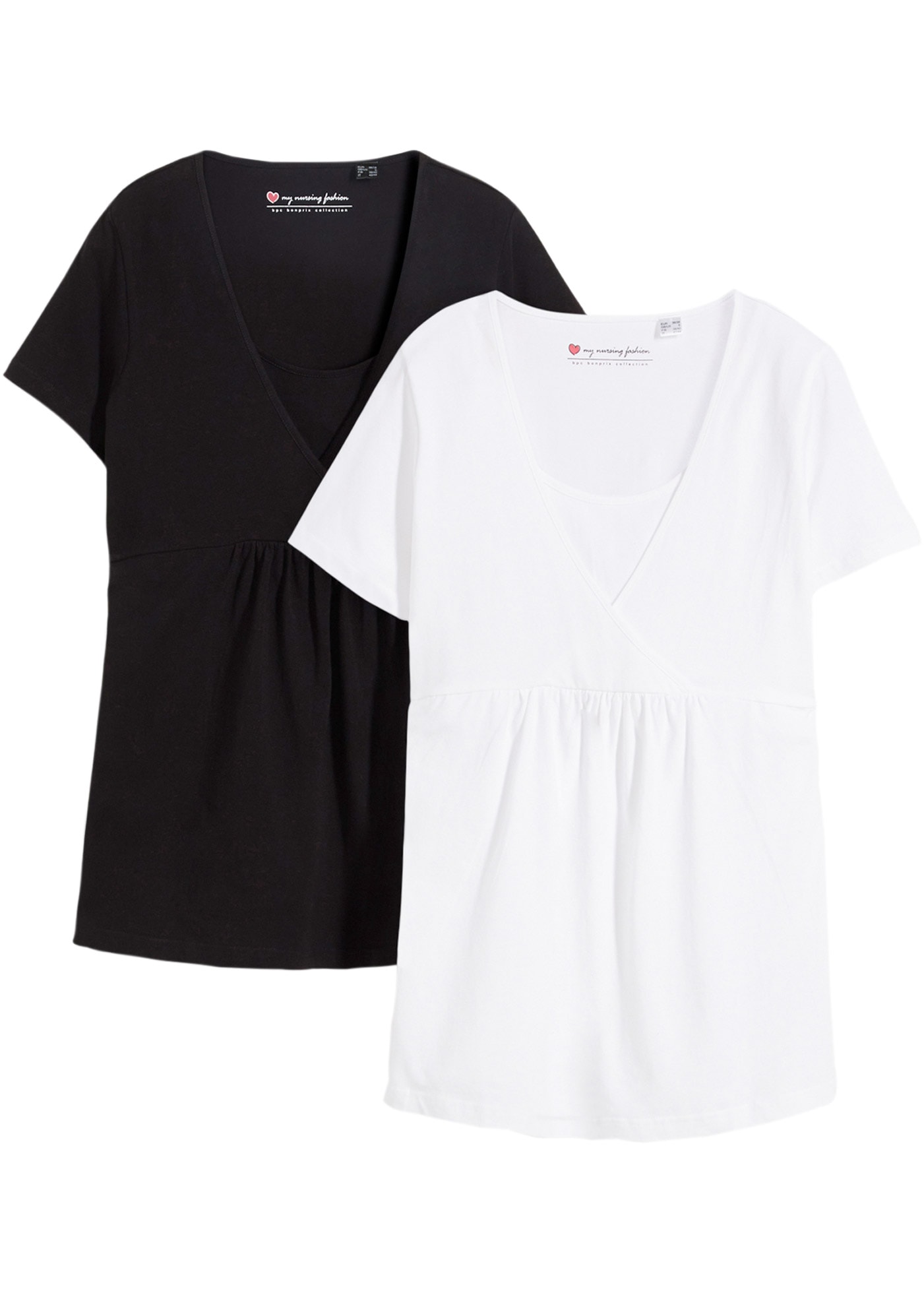 bonprix Stillshirt "2-in-1 Umstands- und Stillshirts (2er Pack?)", 2 Stk. 2 günstig online kaufen