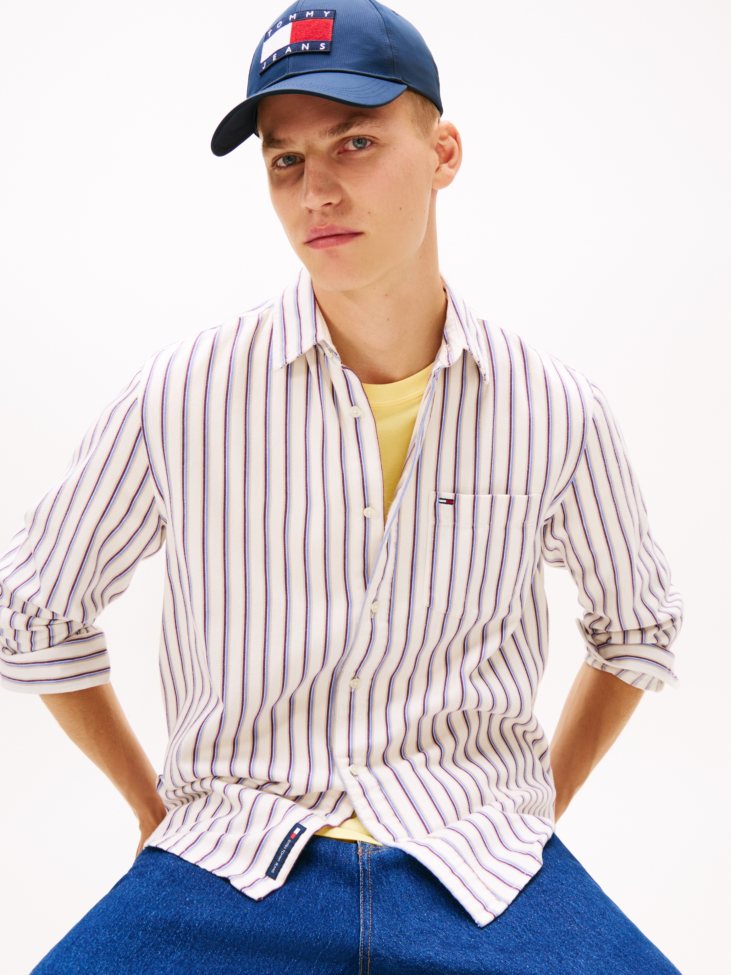Tommy Jeans Langarmhemd "TJM STRIPE TWILL" gestreift, relaxed fit günstig online kaufen