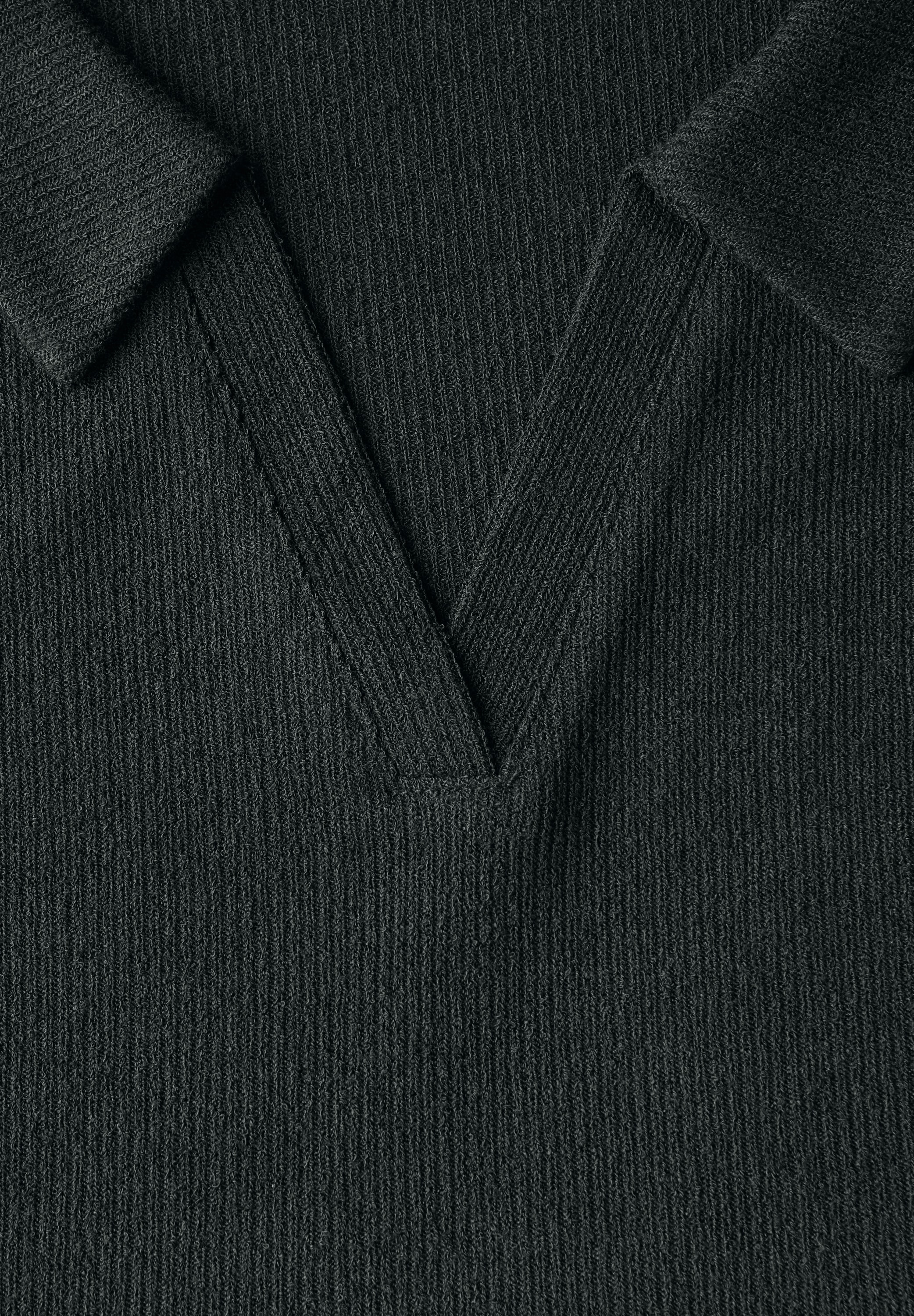 STREET ONE Poloshirt, aus elastischem Materialmix
