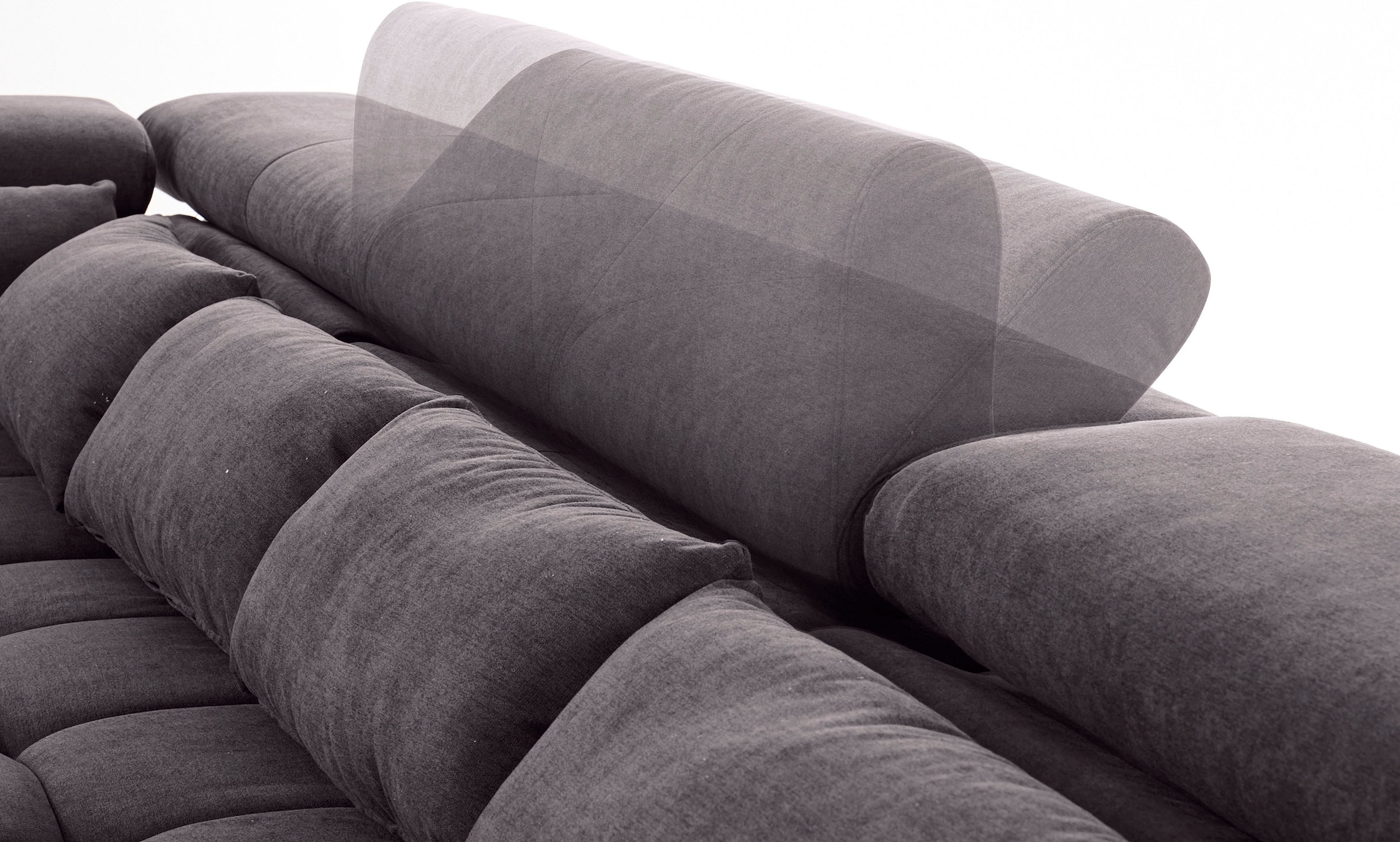 COTTA Wohnlandschaft »Orion U-Form«, mit Kopfteilverstellung & 6 Nierenkissen