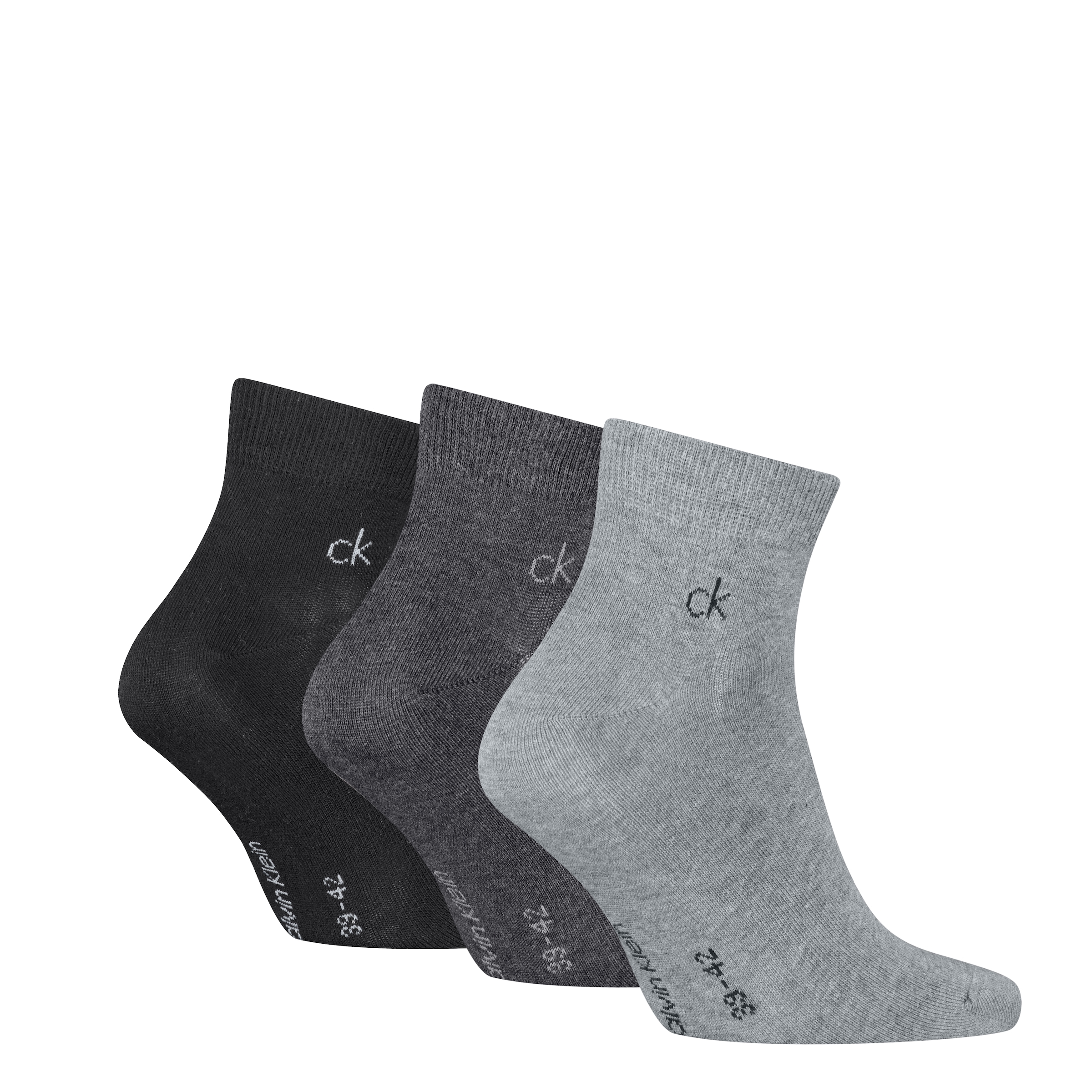 Calvin Klein Kurzsocken »CK MEN QUARTER« 3 Paar,  Rippenbündchen, Cotton-Mix, elastisch