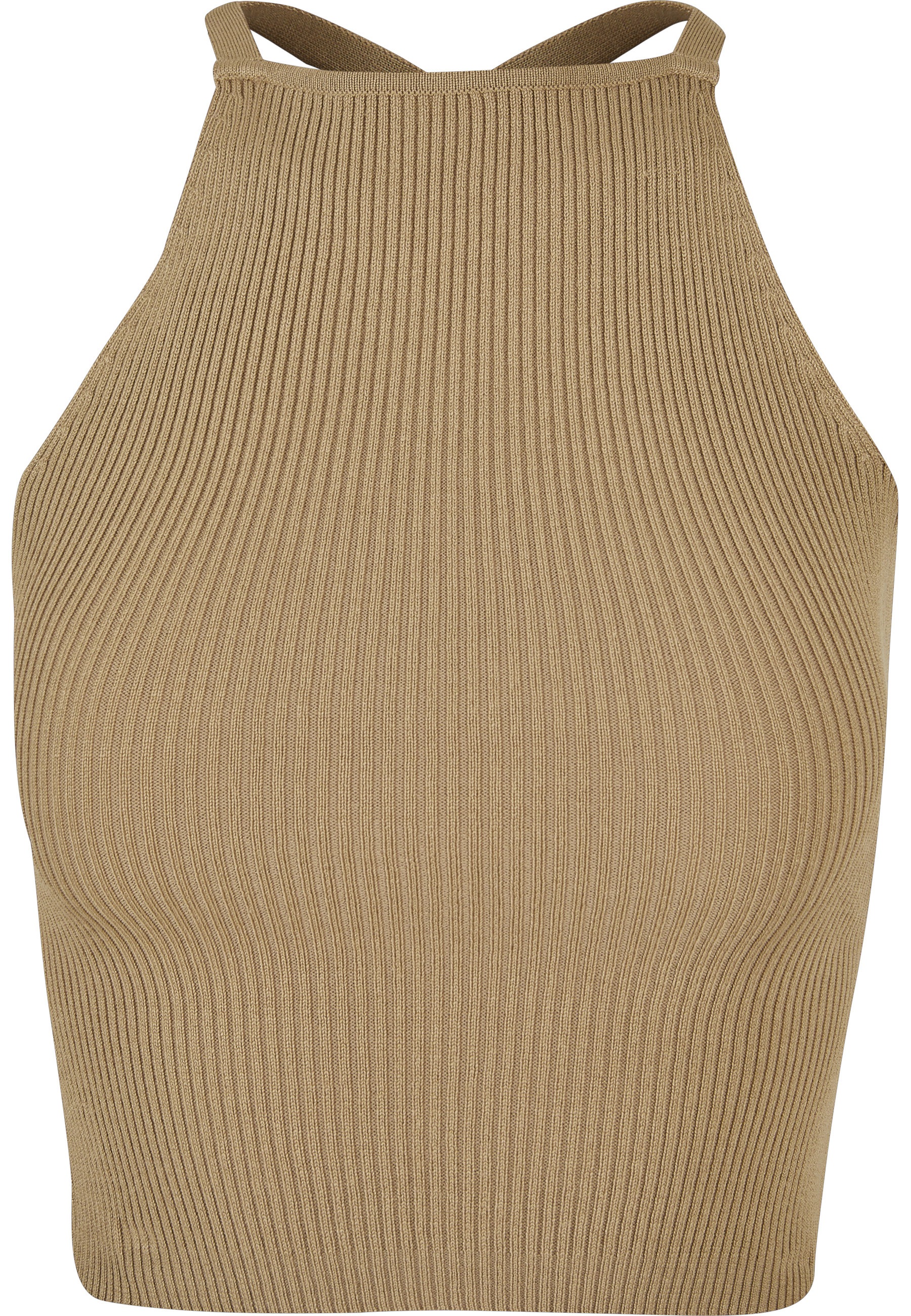 URBAN CLASSICS Yoga & Relax Shirt "Urban Classics Damen Ladies Rib Knit Crossed Back Top" 1 Stk.