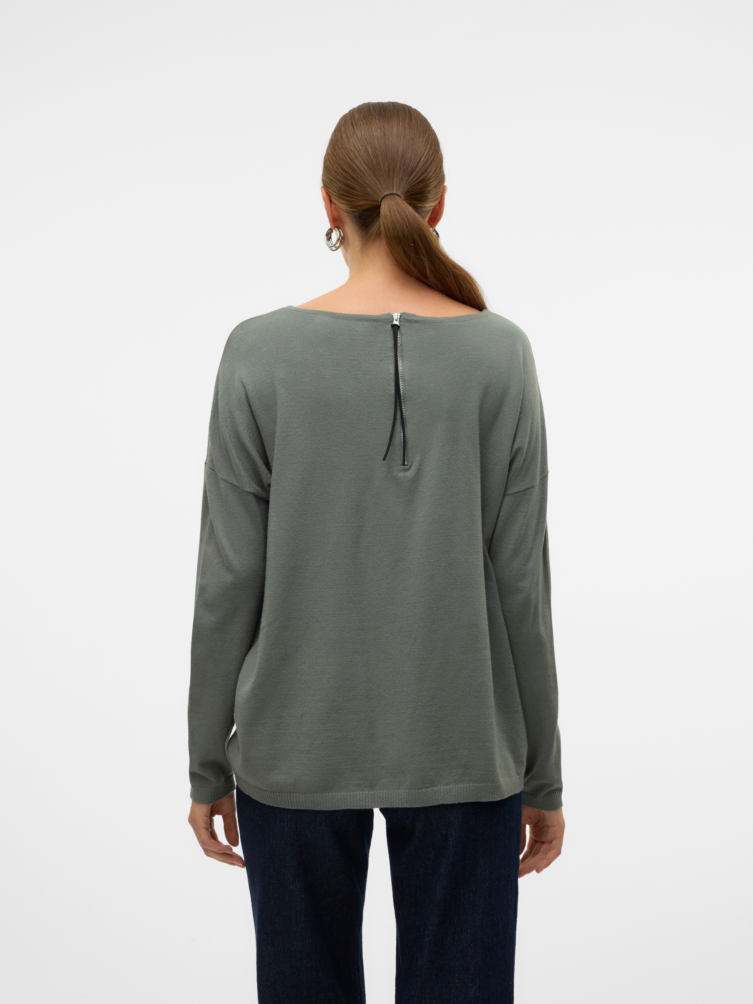 Vero Moda Rundhalspullover »VMBREEZE AURA LS ZIPPER BLOUSE NOOS«