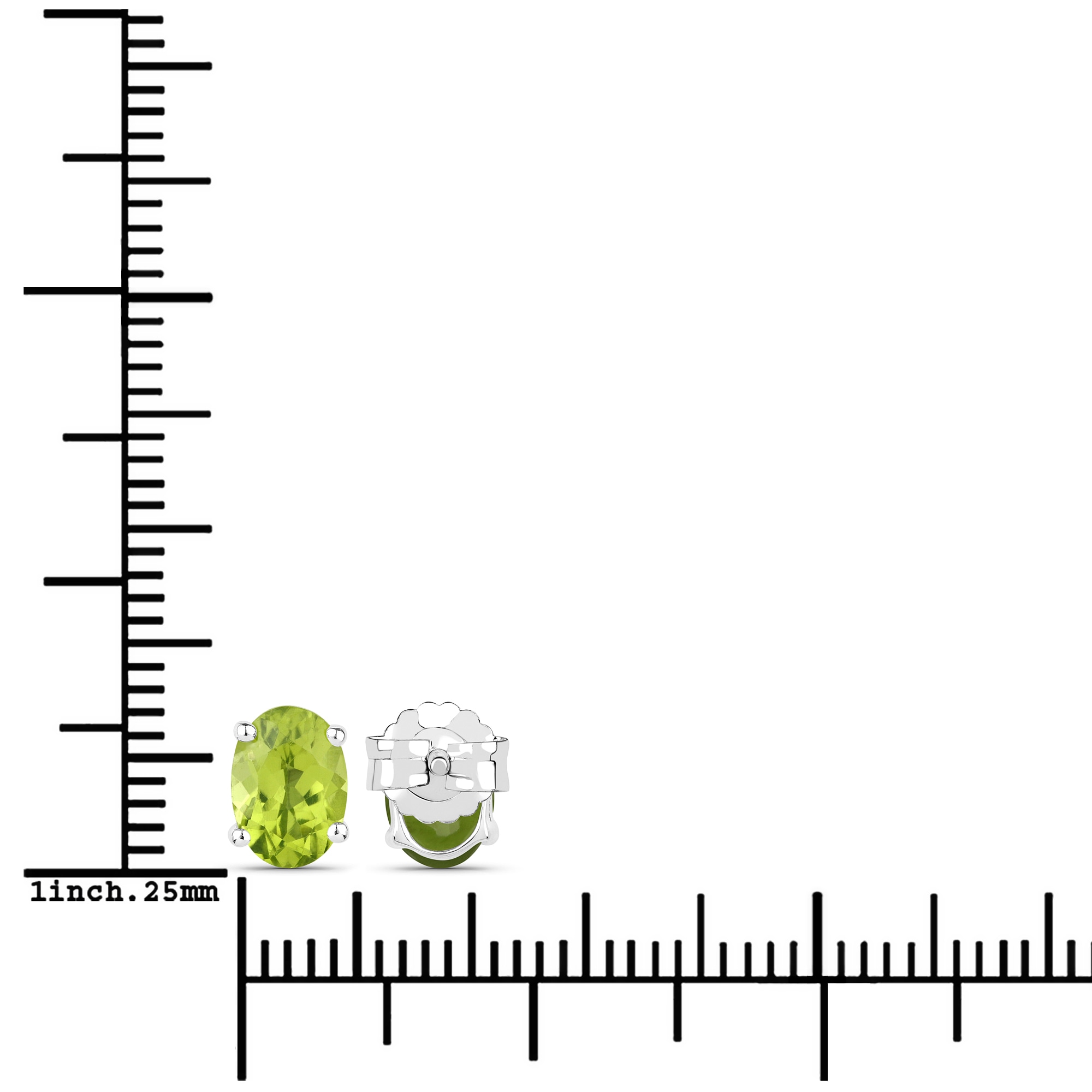 Vira Jewels Paar Ohrstecker »Silber 925 rhodiniert Ohrringe und Halskette mit echtem Peridot«