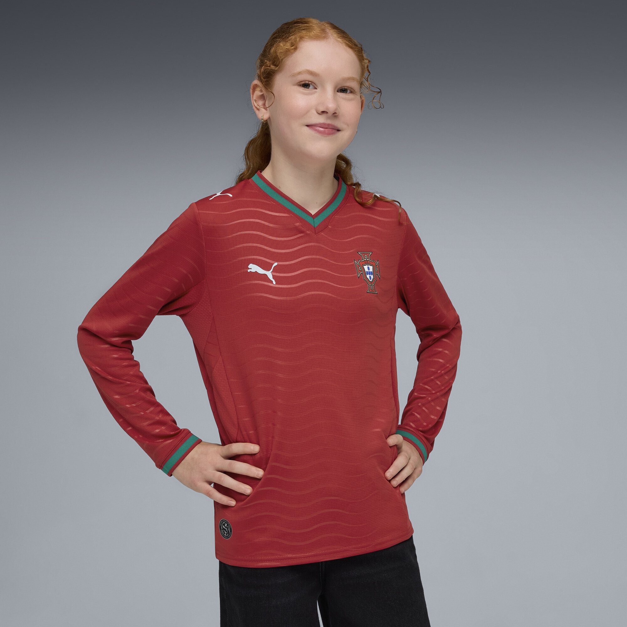 PUMA Trainingsshirt »Portugal 2026 Langarm-Heimtrikot Jugendliche«