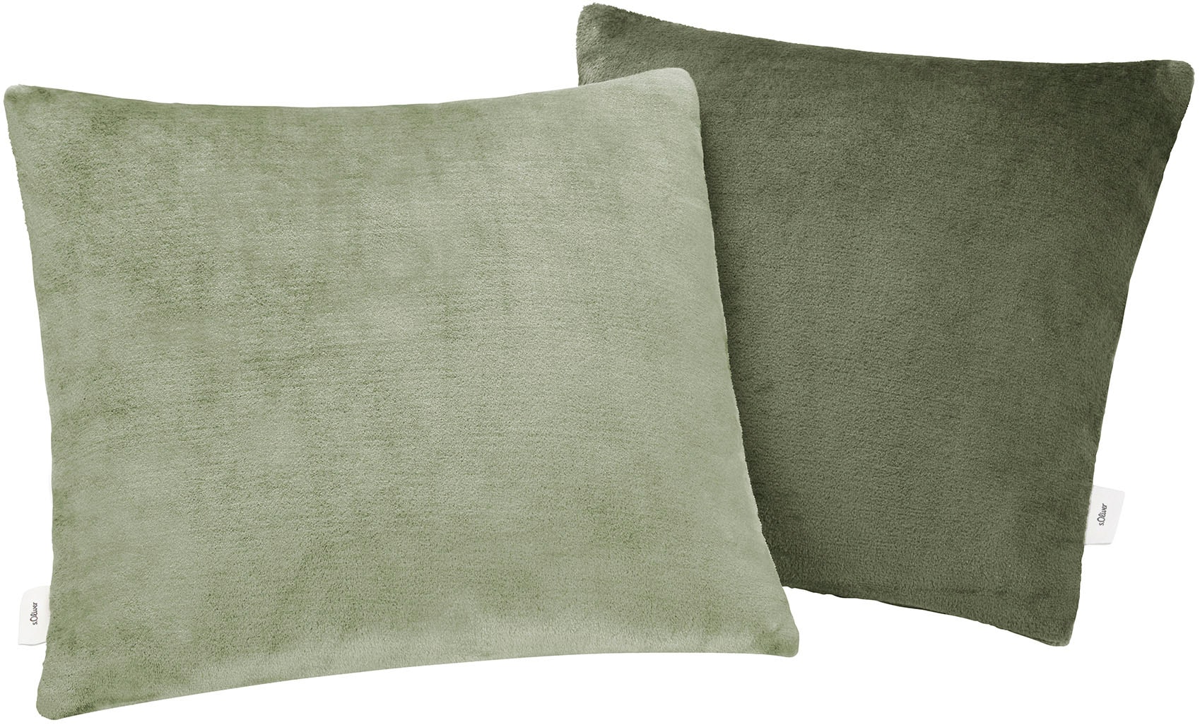 s.Oliver "double soft Kissen s.Oliver" Kissenhüllen ohne Füllung, 2 Stück, mit samtig weicher Oberfläche
