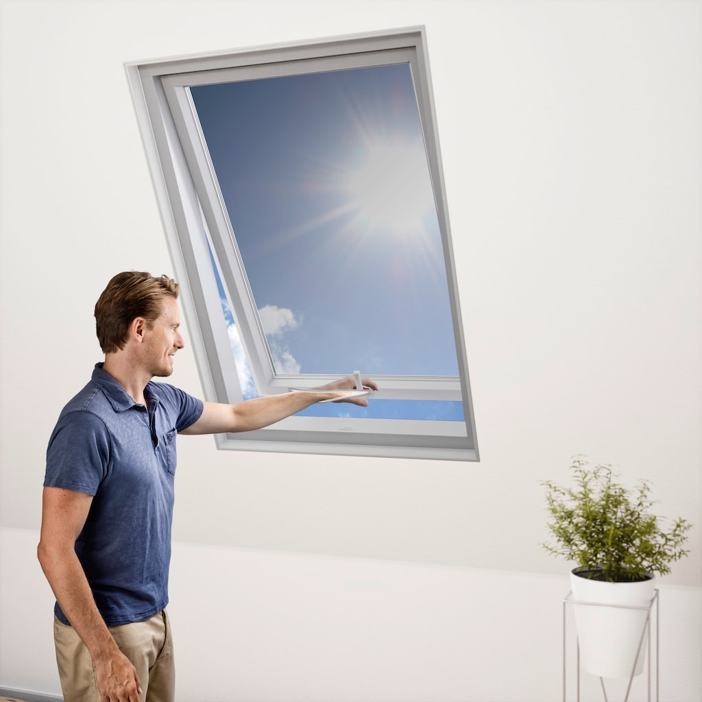 Windhager Insektenschutzrollo »für Dachfenster«, transparent, Insektenschutz-Hitzeschutz