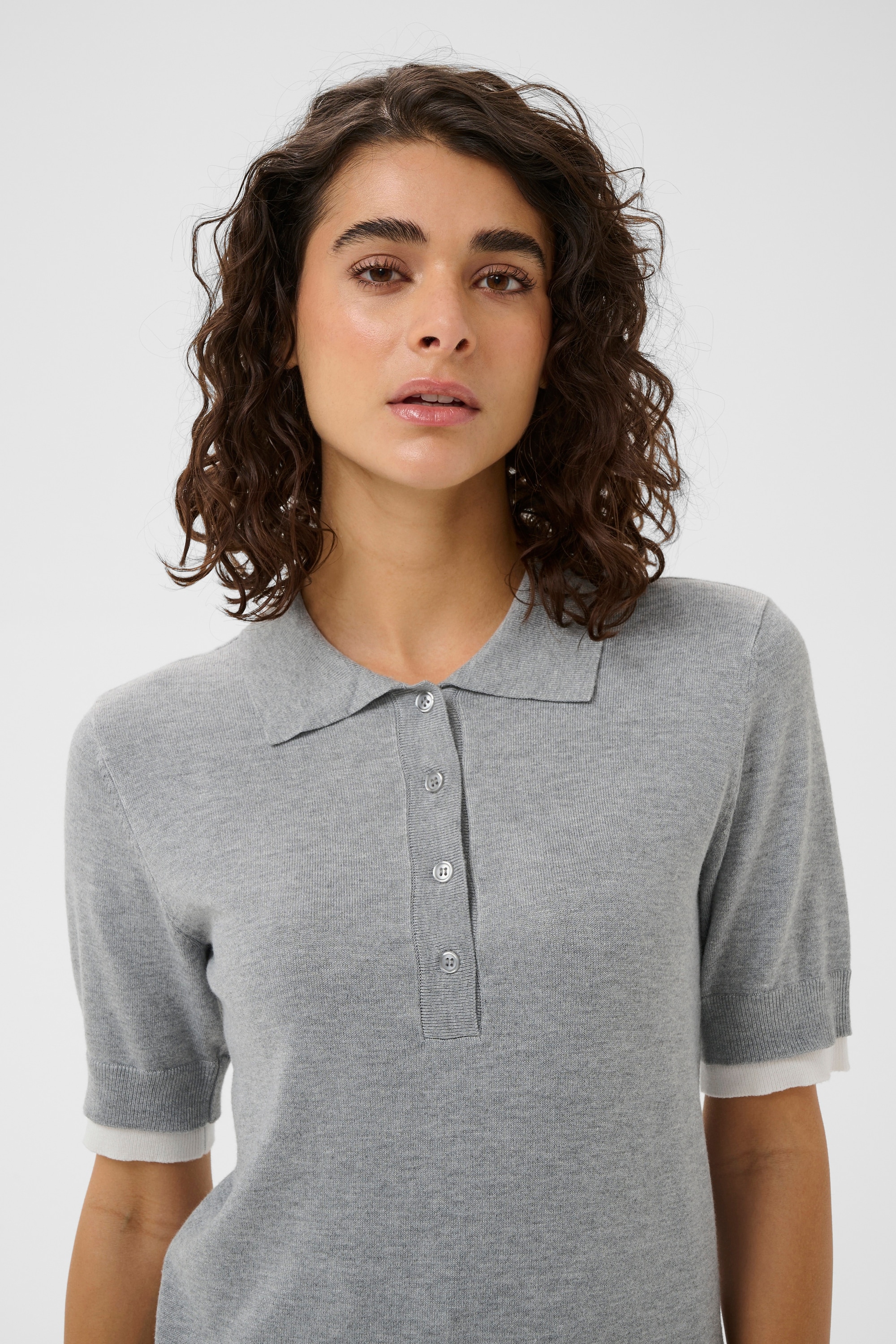 KAFFE Blusentop »Damen Poloshirt KAlizza«
