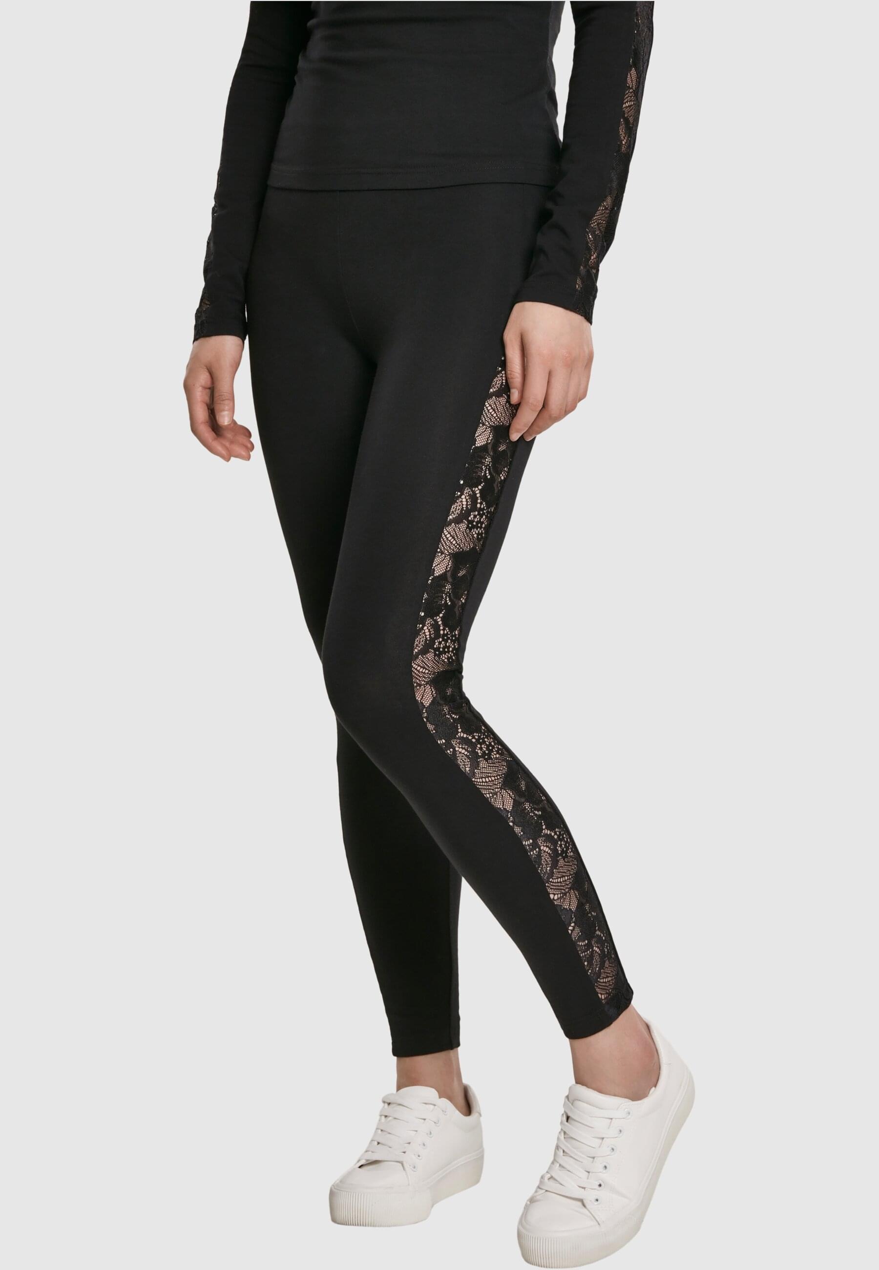 URBAN CLASSICS Leggings »Urban Classics Damen Ladies Lace Striped Leggings«, (1 tlg.)
