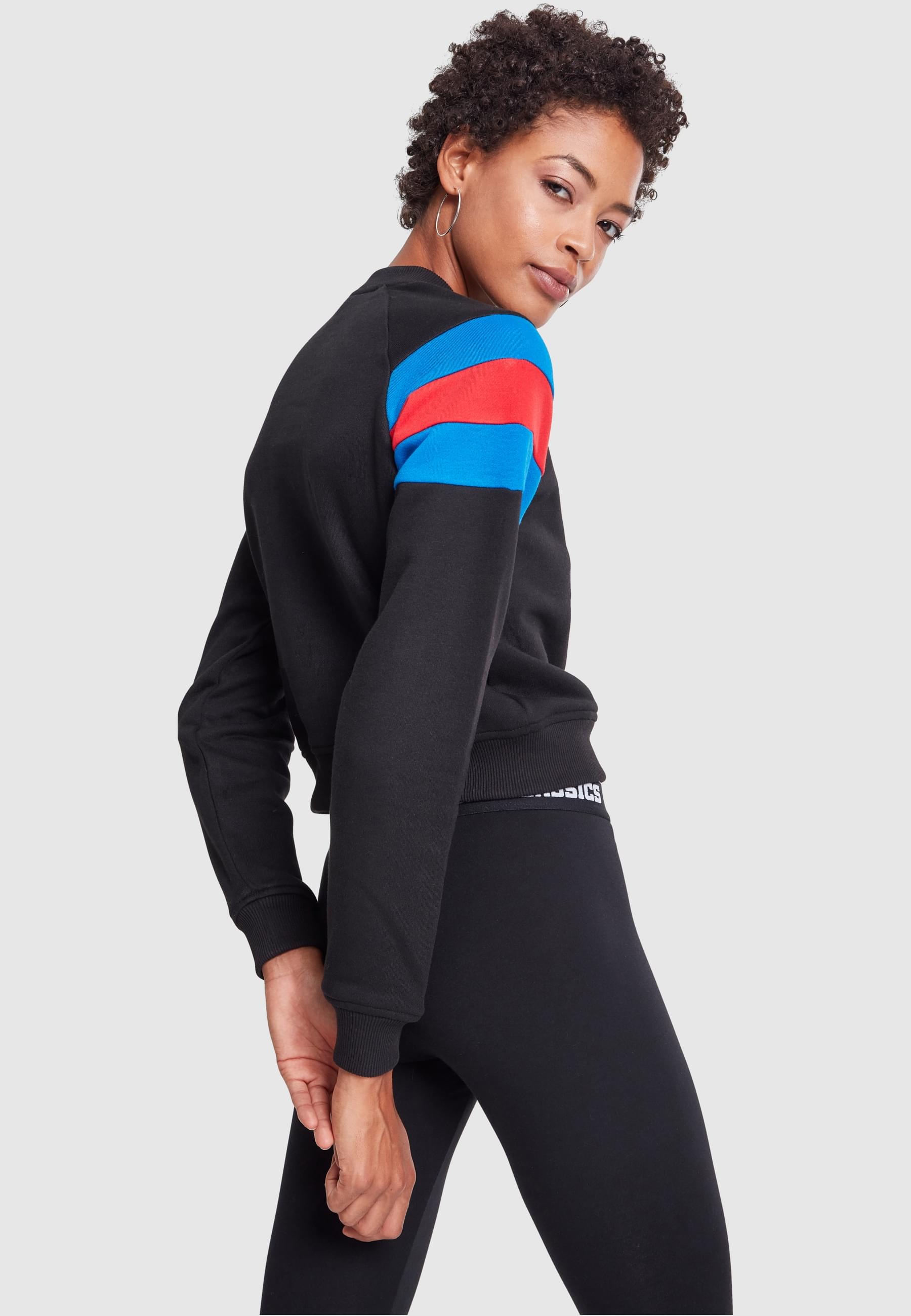 URBAN CLASSICS Sweatshirt »Urban Classics Damen Ladies Sleeve Stripe Crew«, (1 tlg.)