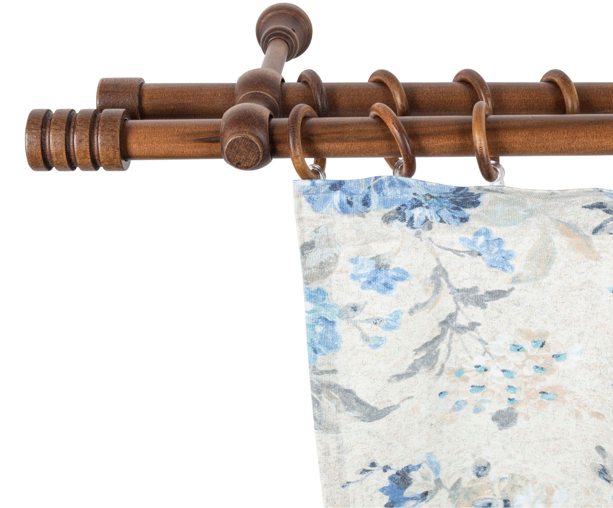 SN DECO GROUP Gardinenstange "Pisa" 2 läufig-läufig Fixmaß 28 mm, Holz, ver günstig online kaufen