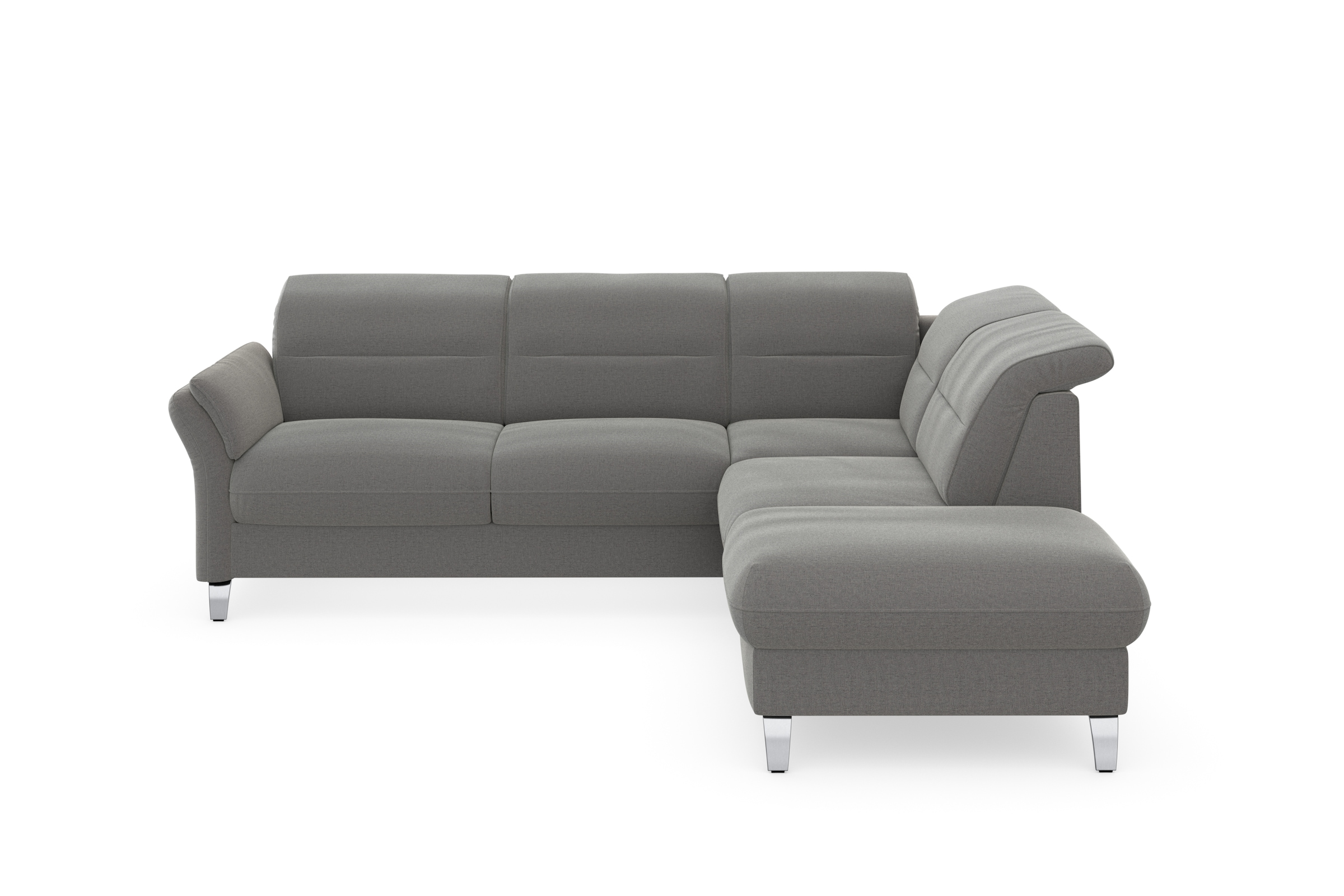 sit&more Ecksofa »Grenoble L-Form mit Federkern«, wahlweise mit Bettfunktion, Bettkasten, Arm- und Kopfteilverstellung