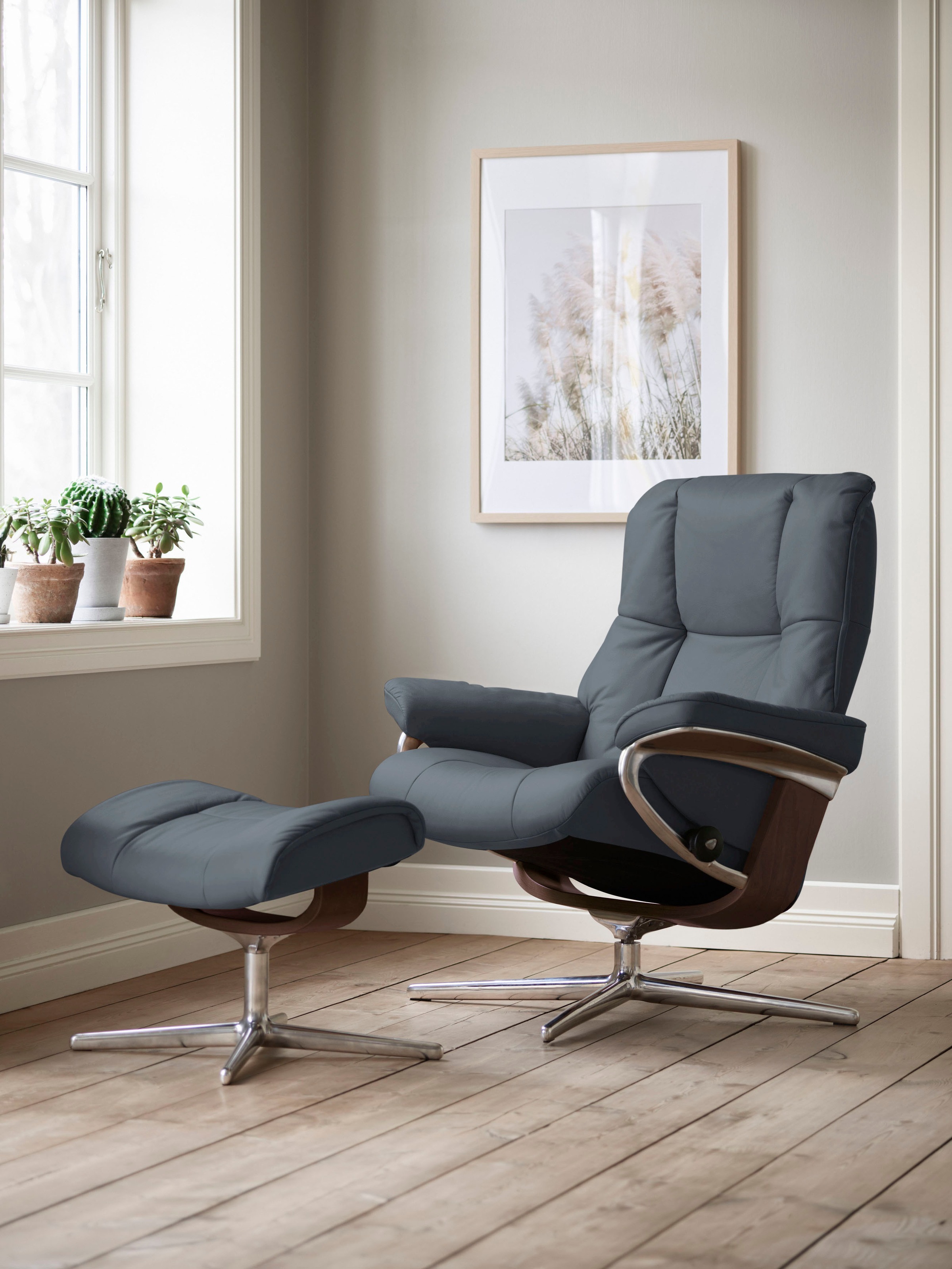 Stressless® Relaxsessel »Mayfair«, mit Cross Base, Größe S, M & L, Holzakzent Braun