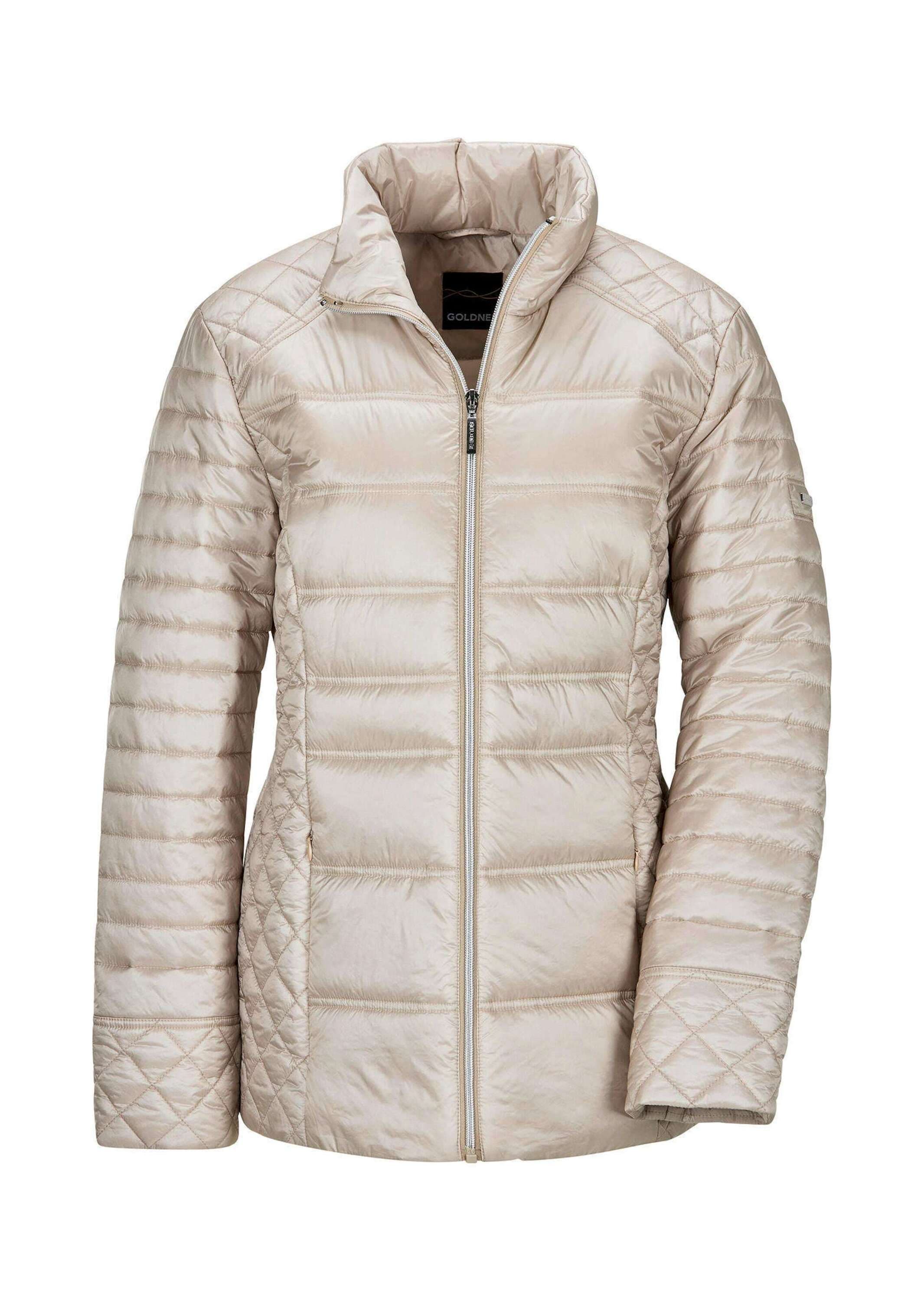 GOLDNER "Kurzgröße Übergangsjacke mit Muster-Mix" RV Taschen