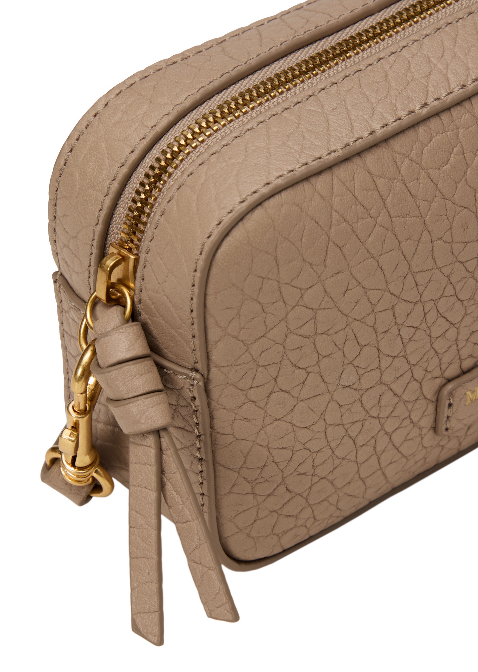 Umhängetasche MARC O'POLO "aus strukturiertem Schafleder", Damen, Gr. B/H/T: 18cm x 11cm x 5cm, earthy taupe, Obermaterial: 100% Leder (Schaf), Taschen Umhängetasche 5