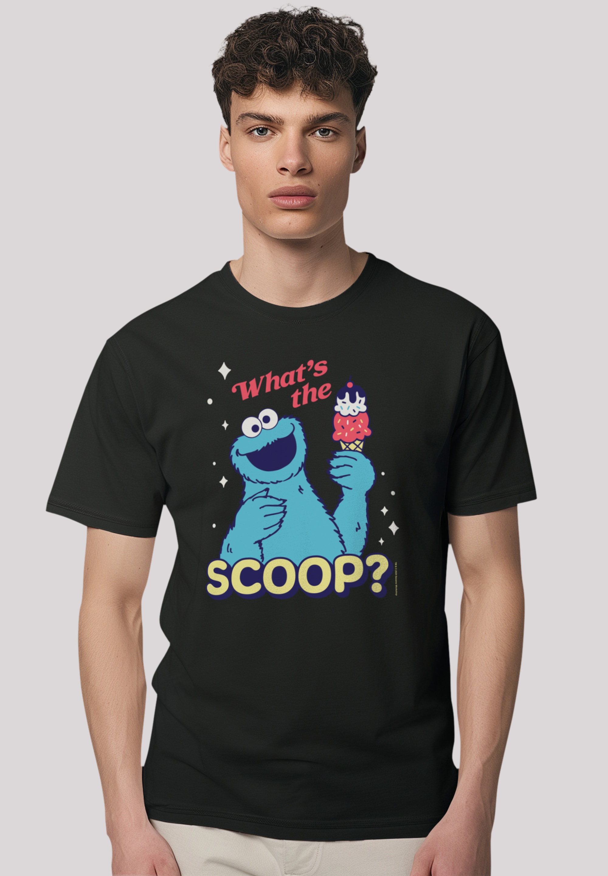 F4NT4STIC T-Shirt "Sesamstraße Cookie Monster Scoop", Premium Qualität günstig online kaufen