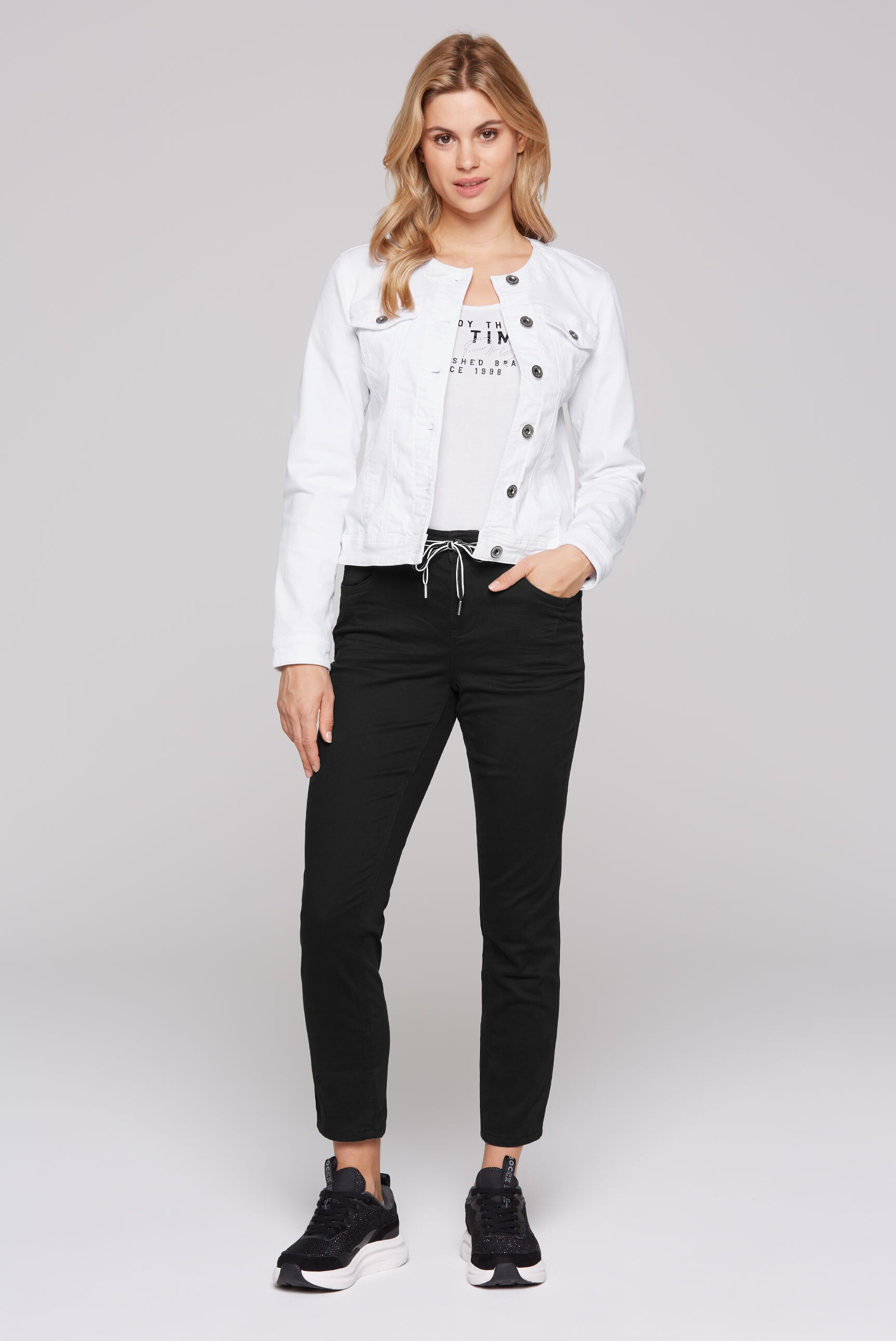 SOCCX Jeansjacke, ohne Kapuze, mit Brusttaschen