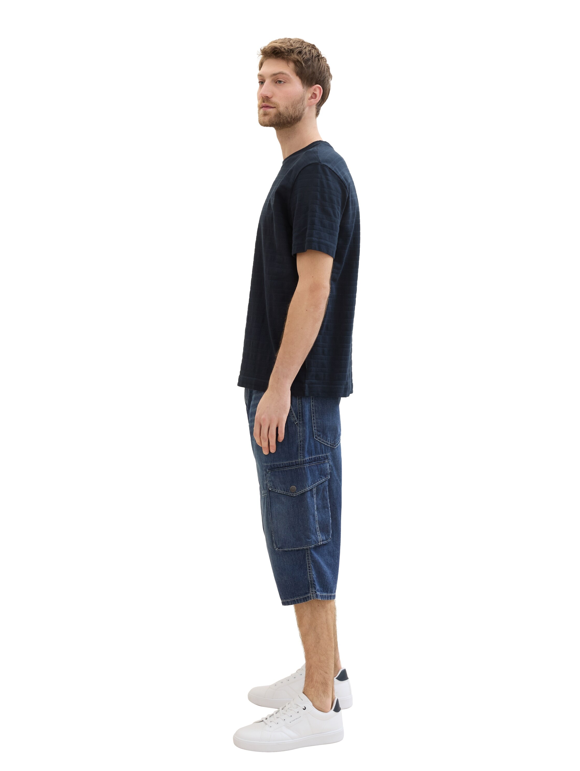 TOM TAILOR Jeansshorts »MORRIS OVERKNEE«, mit recycelter Baumwolle