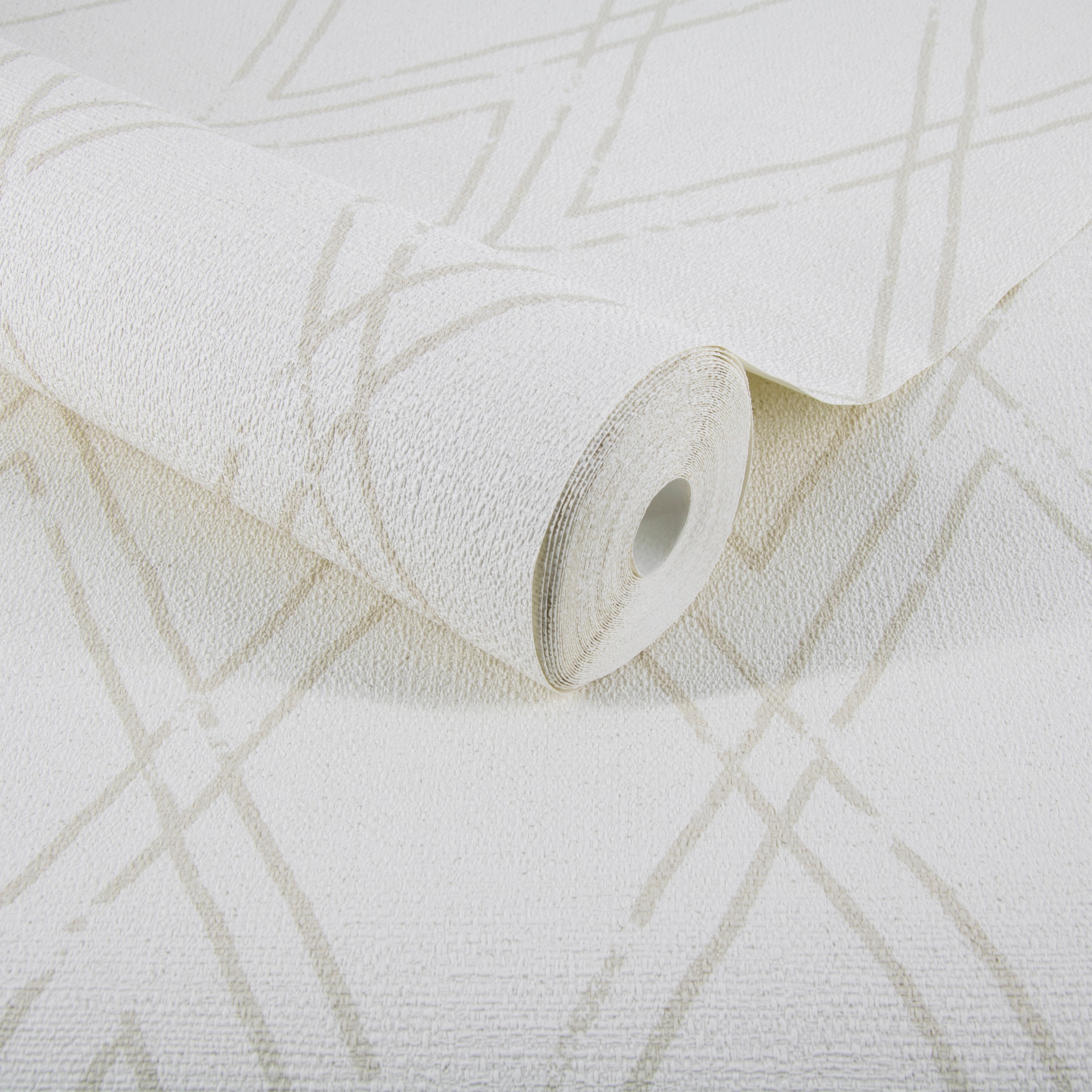 Thumbnail - WOW Vliestapete "Ethnic Berber" geometrisch geprägt Warm Beige - 1005x52 cm