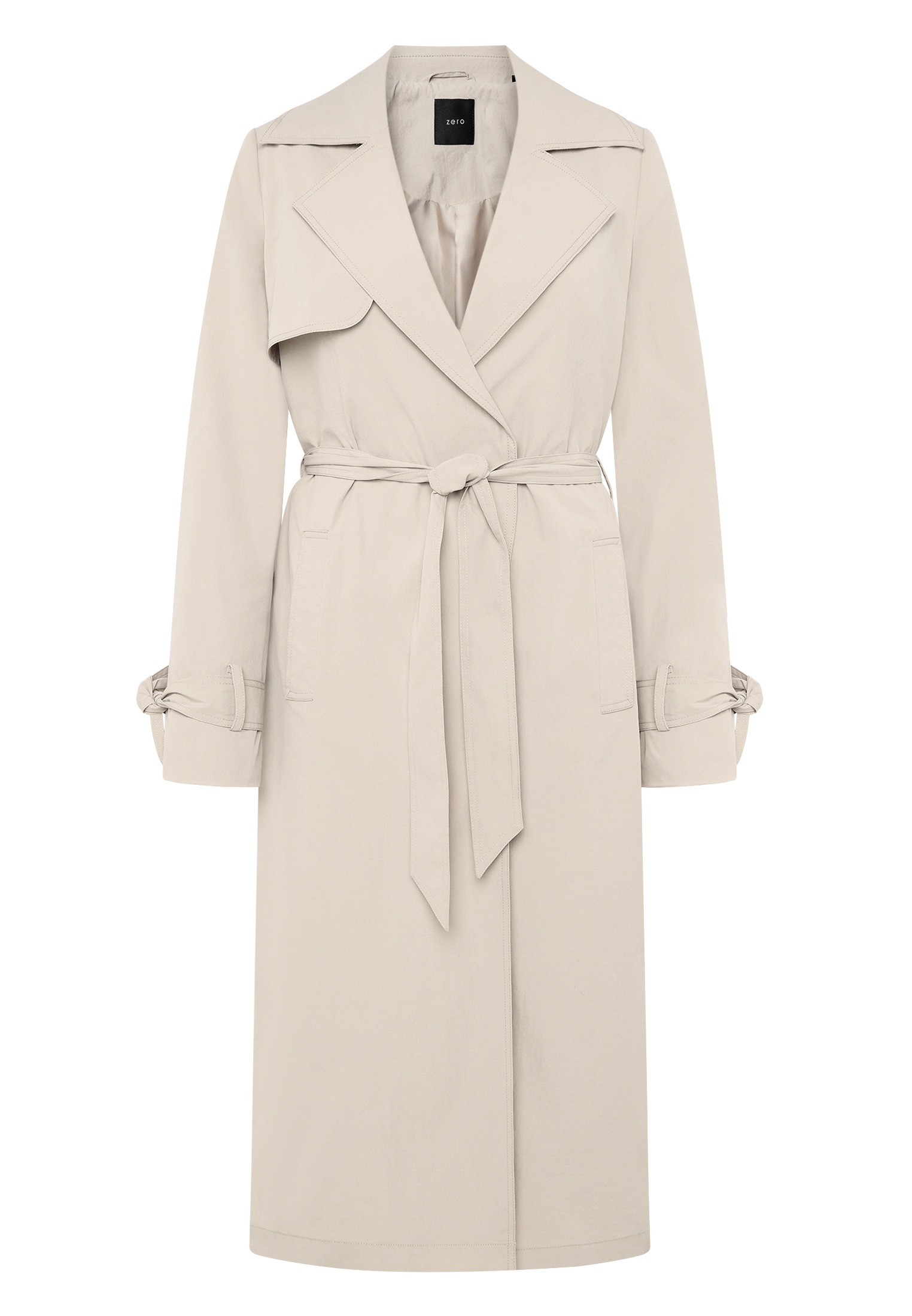 Zero Langmantel "Damen mit Bindegürtel" günstig online kaufen