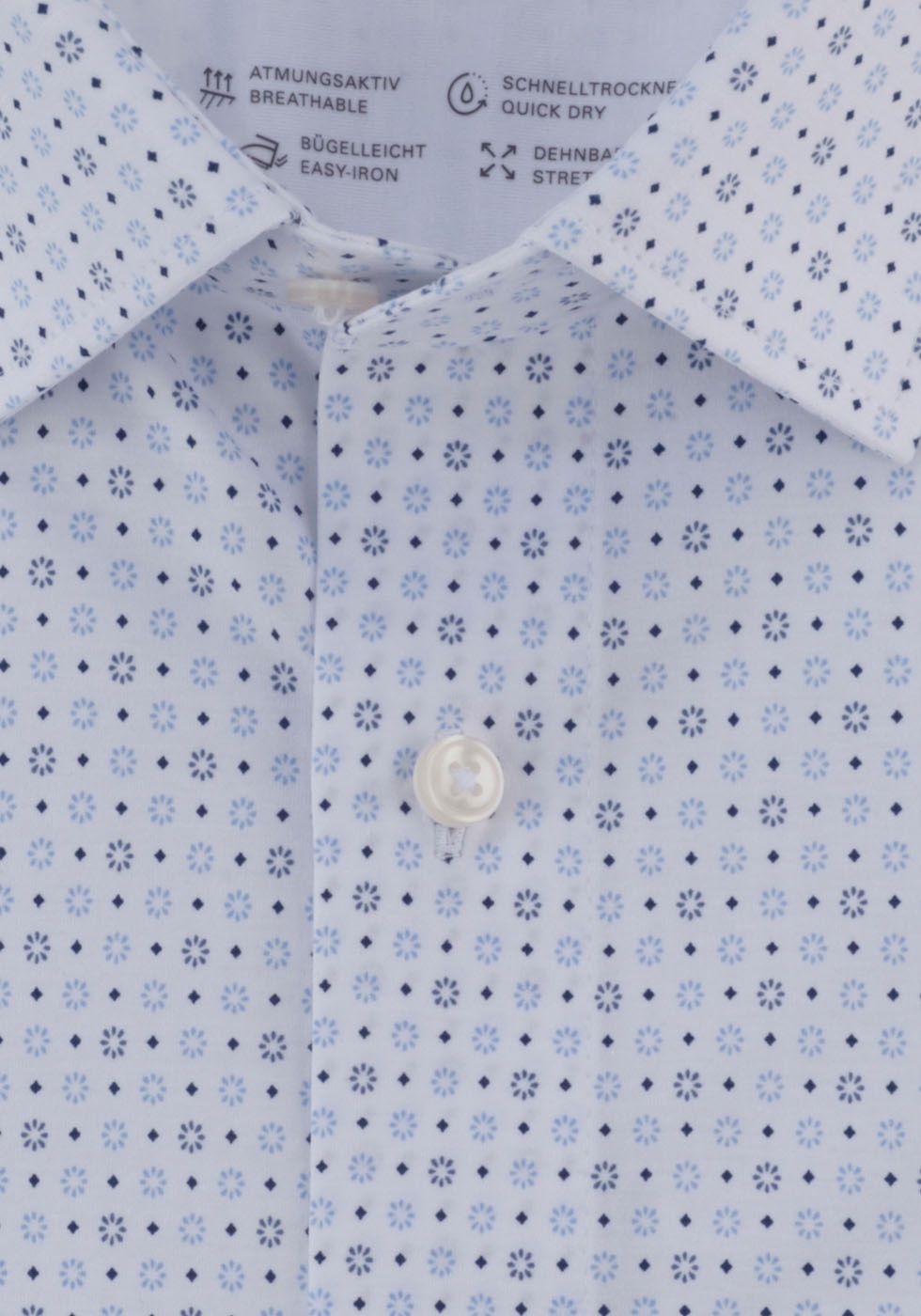 OLYMP Businesshemd "24/7 - Luxor modern fit - Jersey" mit Blüten-Minimal-De günstig online kaufen