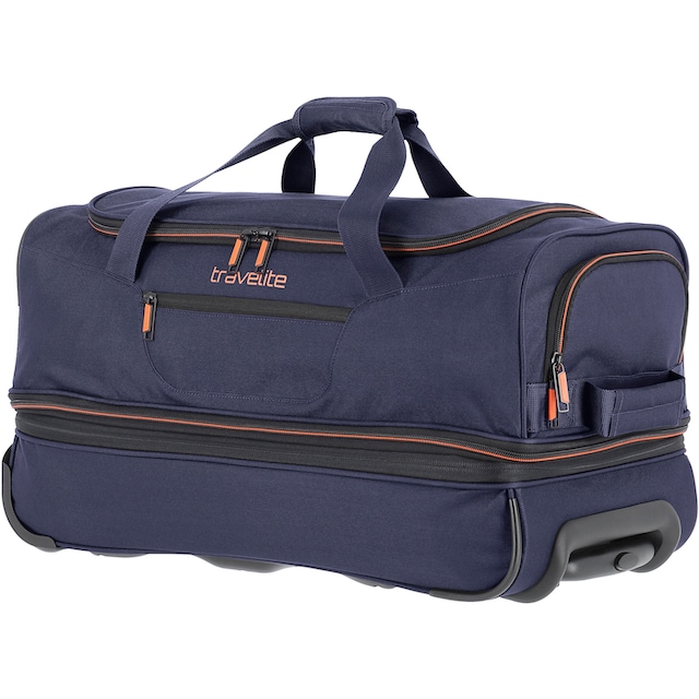 travelite Reisetasche »Basics, 55 cm, marine/orange«, mit Rollen online  kaufen | BAUR