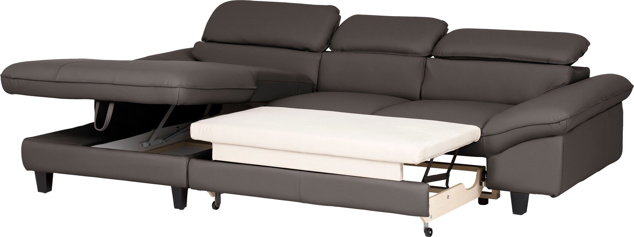 Home affaire Ecksofa »Pilot L-Form«, mit Kopfteilverstellung, wahlweise mit Bettfunktion & Bettkasten