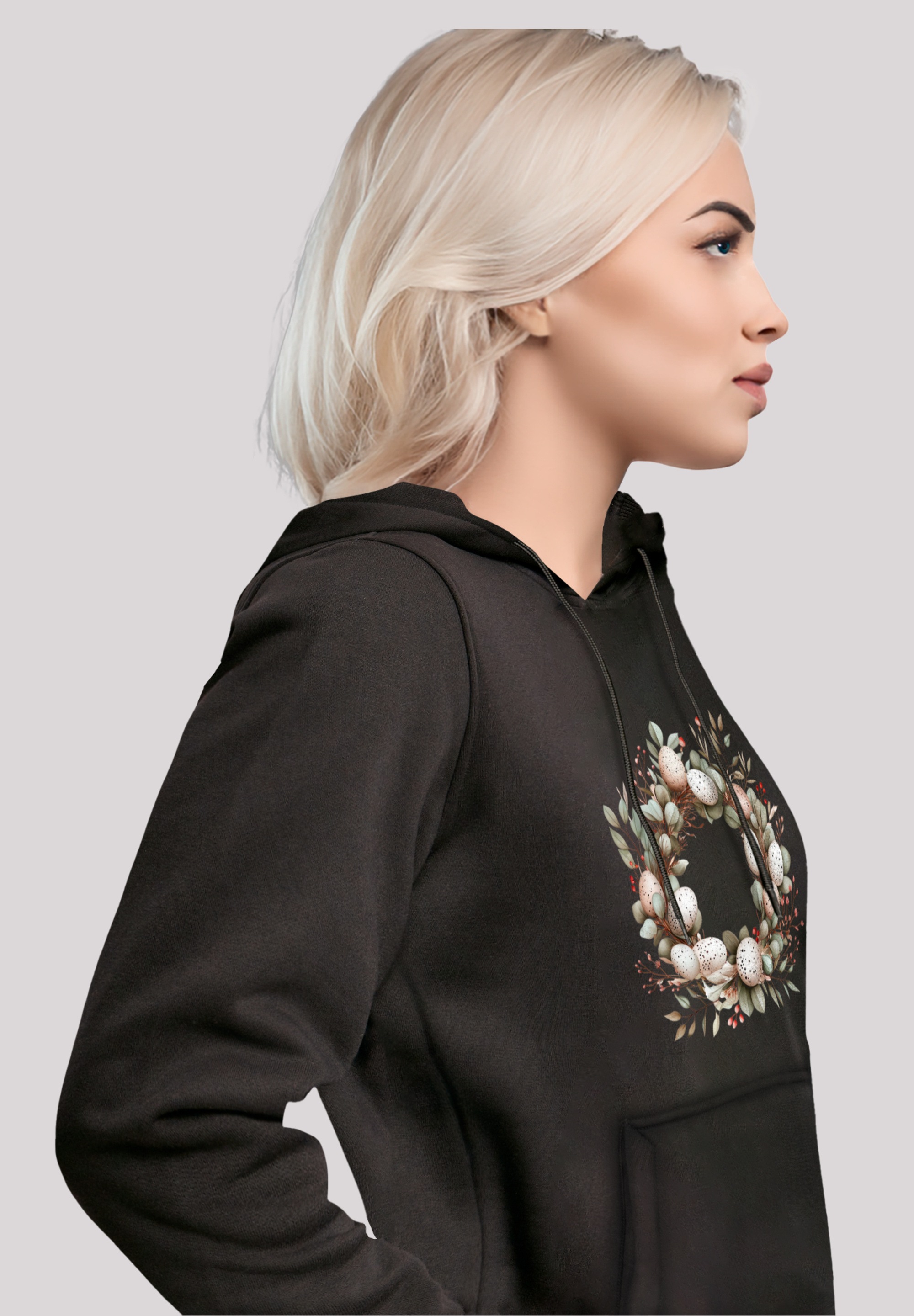 F4NT4STIC Kapuzenpullover »Osterkranz Eierkranz Blumenring«, Premium Qualität