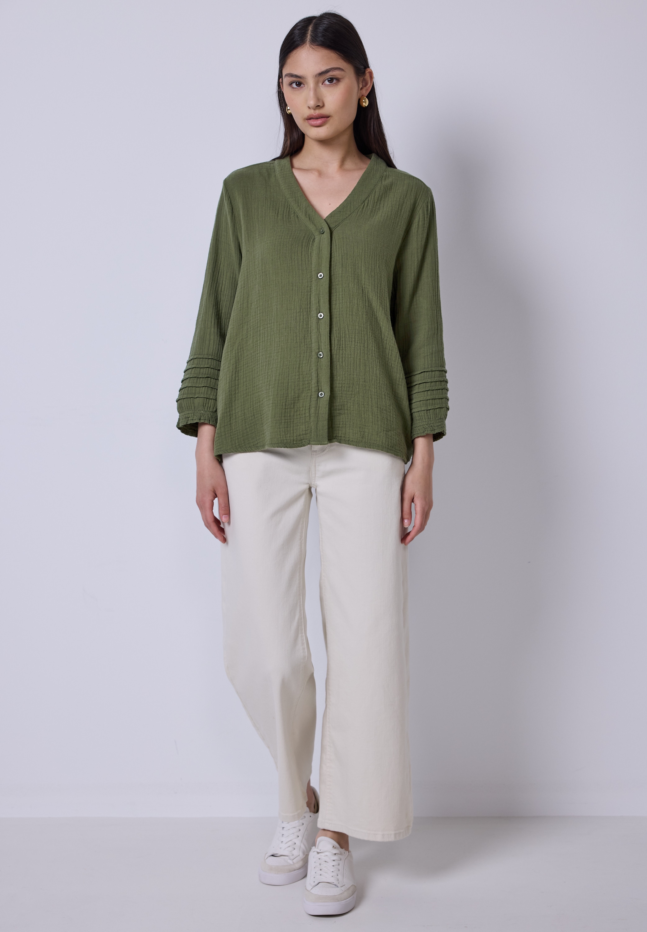 STREET ONE STUDIO Shirtbluse, mit 3/4 Ärmeln
