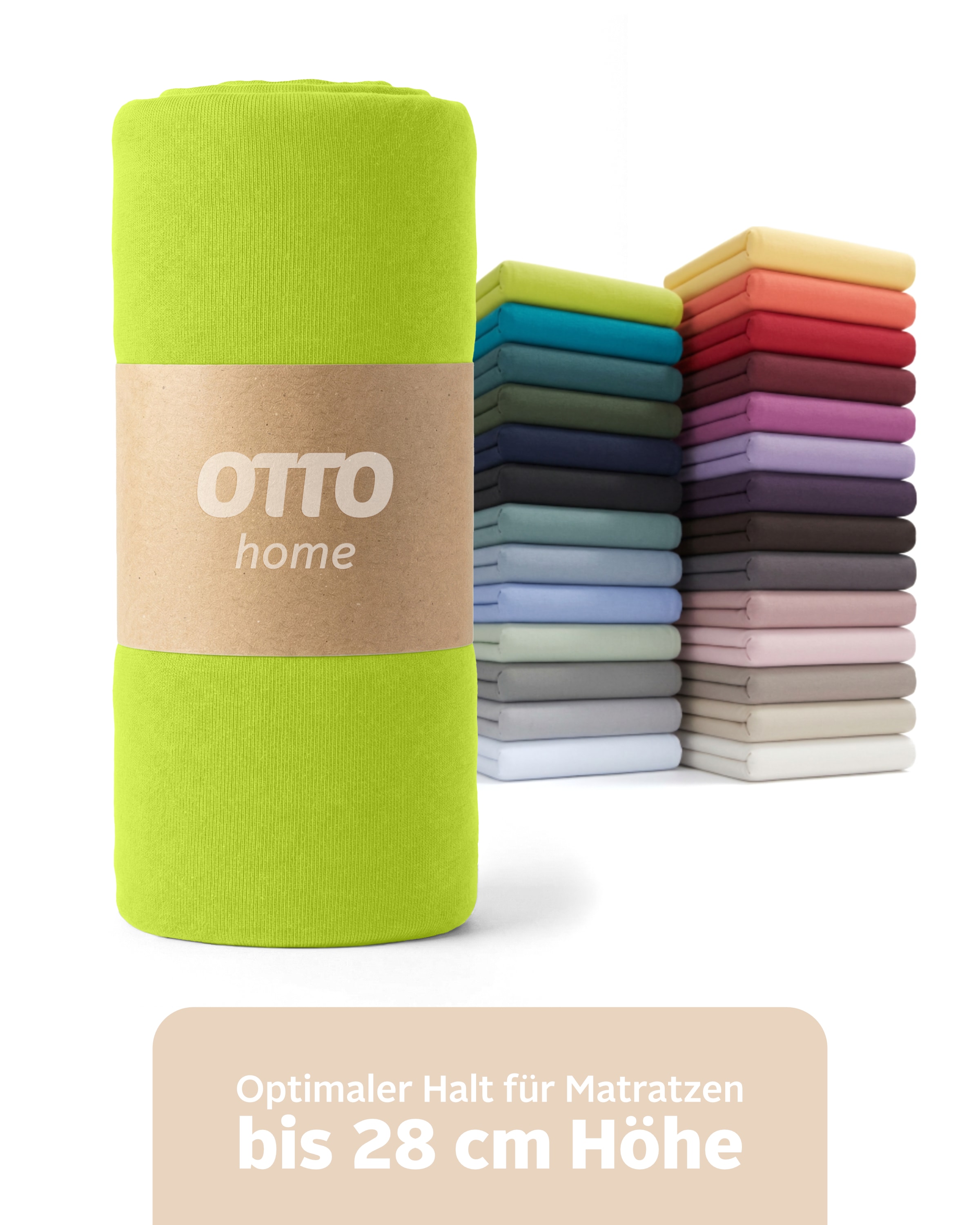 OTTO home "BLACKBERRY in PREMIUM und BASIC Qualität, 100% Baumwolle" für hohe Matratzen bis 28 cm, Bettlaken, Spannbetttuch, Boxspring