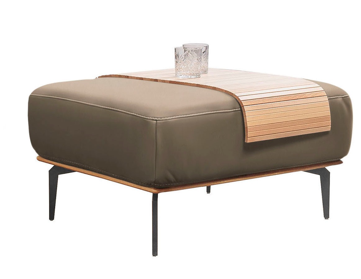 W.SCHILLIG Polsterhocker »run«, mit Holzsockel, Füße in Schwarz pulverbeschichtet, Breite 75 cm