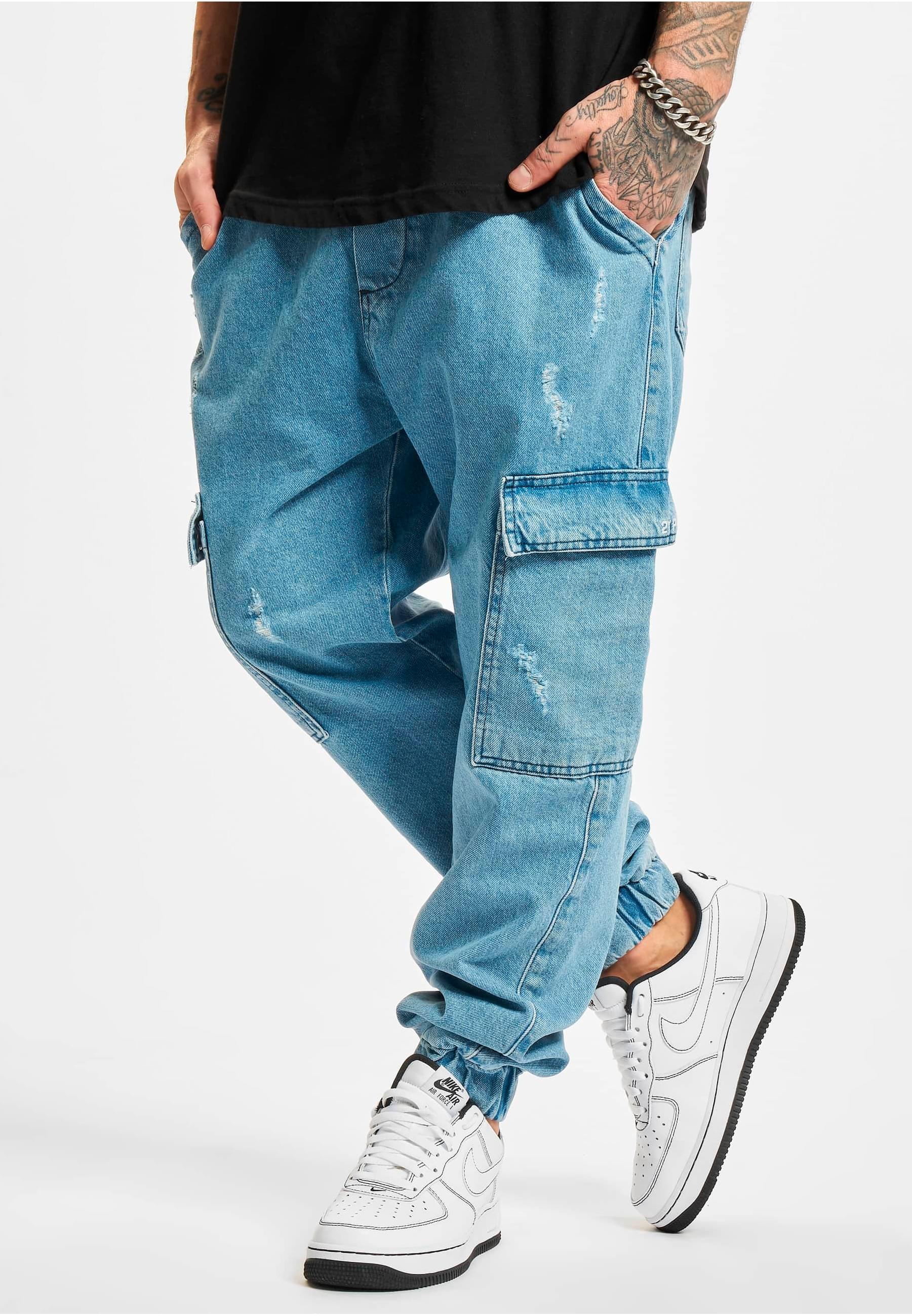 2Y Studios Cargohose "2Y Studios Herren 2Y Distressed Antifit Cargo Jeans", günstig online kaufen