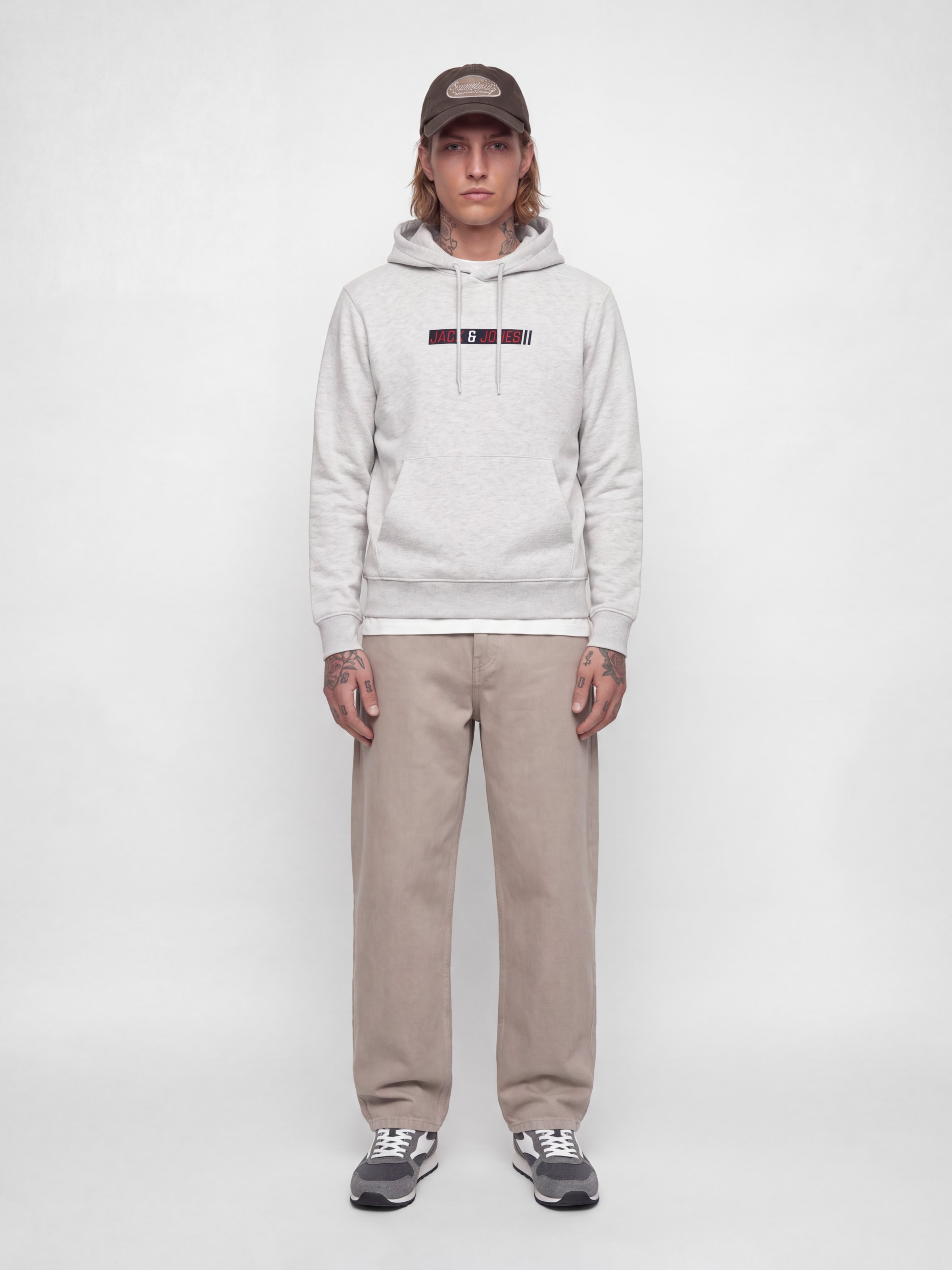 Jack & Jones Kapuzensweatshirt »JJMUNK SWEAT HOOD 3PK MP«, 3 Materialmix, regular fit
