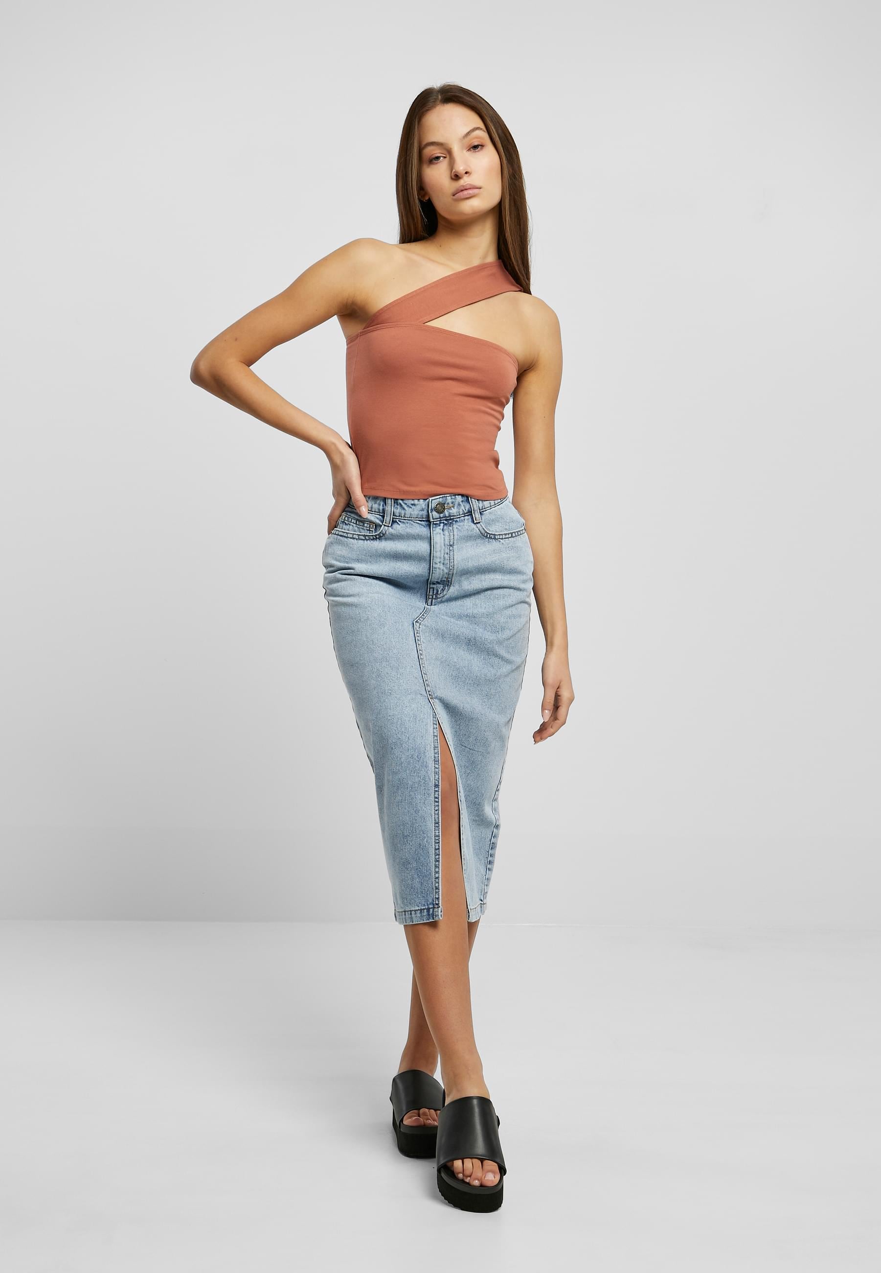 URBAN CLASSICS Muskelshirt »Urban Classics Damen Ladies One Strap Top«, (1 tlg.)