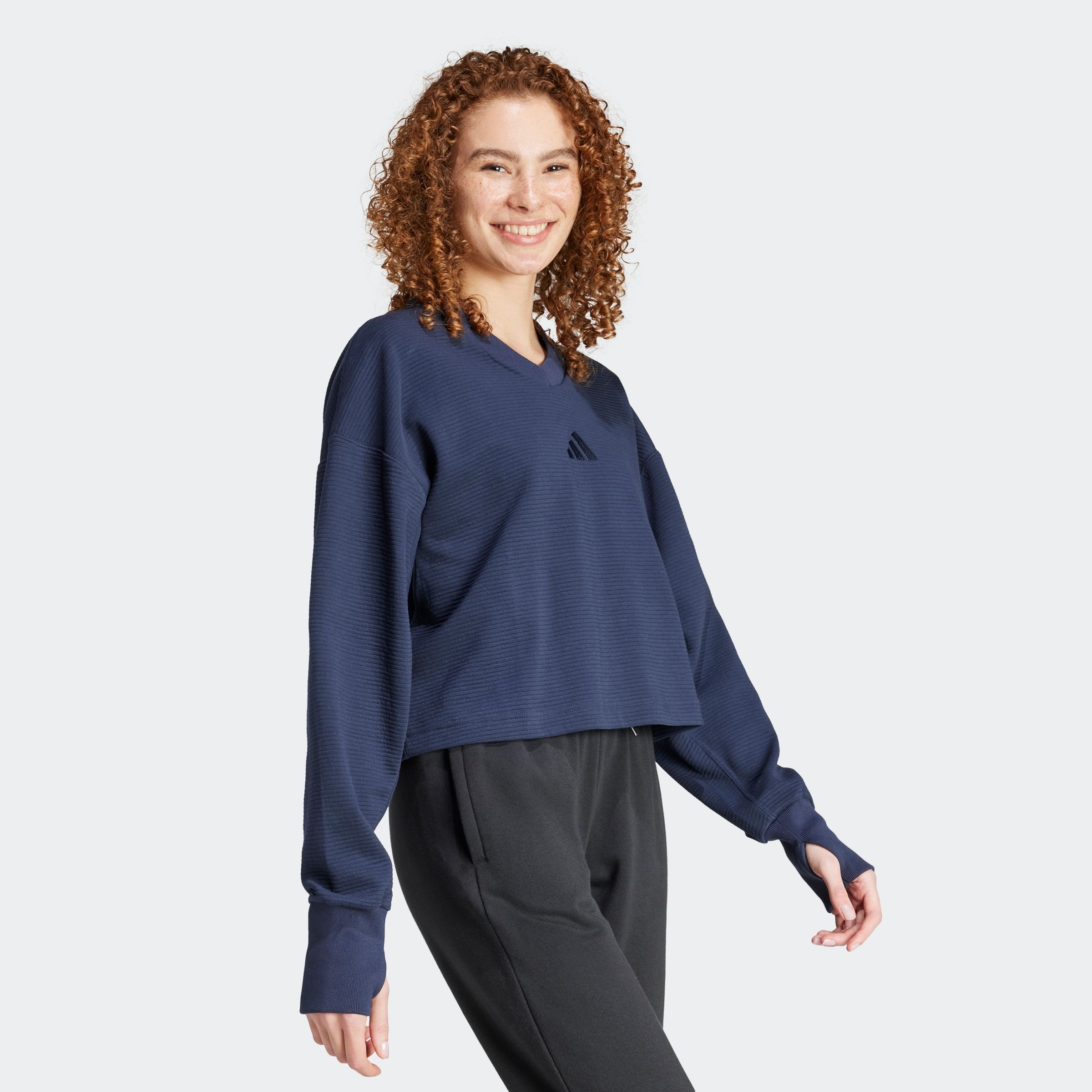 adidas Sportswear Sweatshirt "ALL SZN RIBBED V-NECK" günstig online kaufen