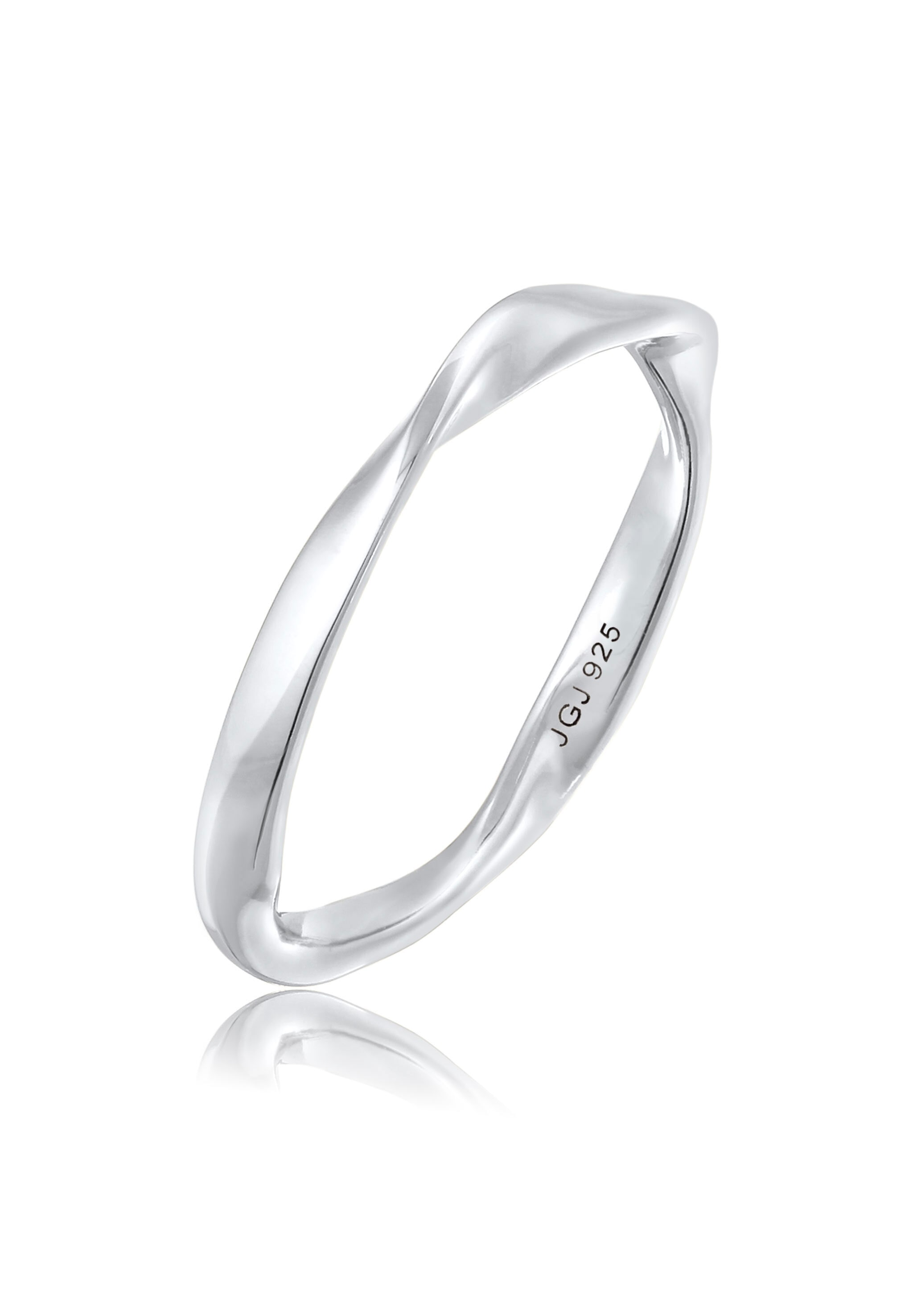 Elli Silberring »Ring Bandring Gedreht Stapelring Basic 925 Silber«