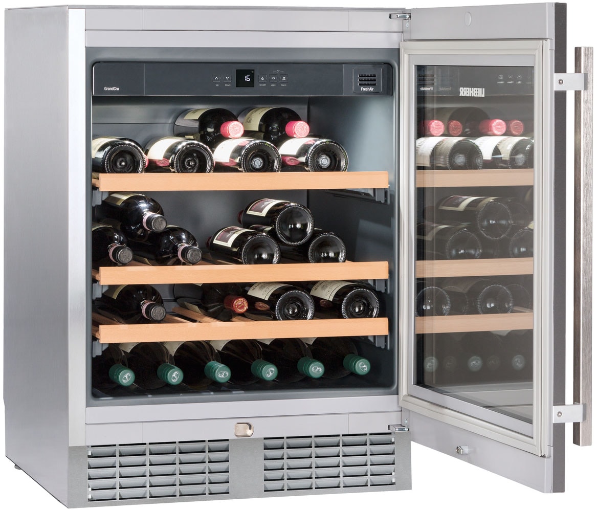 Liebherr Unterbauweintemperierschrank »UWKes 1752 GrandCru«, für 46 St. Standardflaschen á 075l, FreshAir-Aktivkohlefilter, LED-Beleuchtung