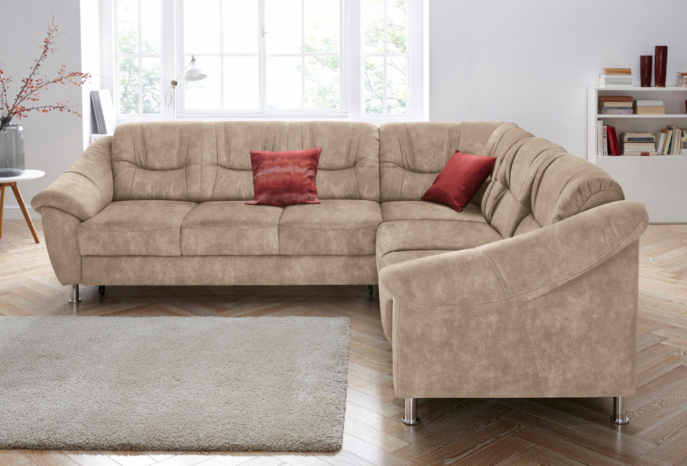 sit&more Ecksofa "Salsa L-Form" mit Federkern, wahlweise mit Schlaffunktion