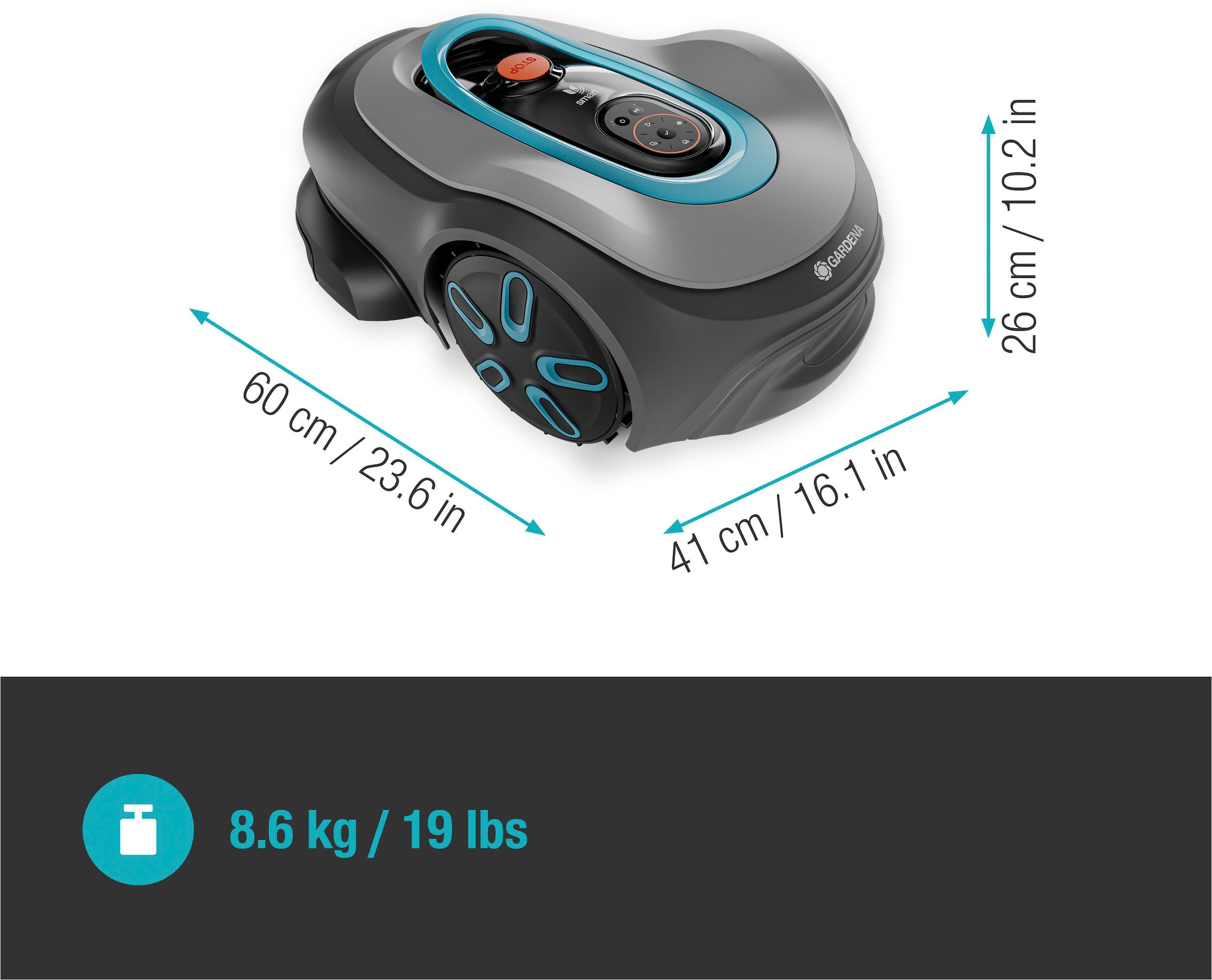 GARDENA Rasenmähroboter »smart SILENO pro«, inkl. 150 m Begrenzungskabel