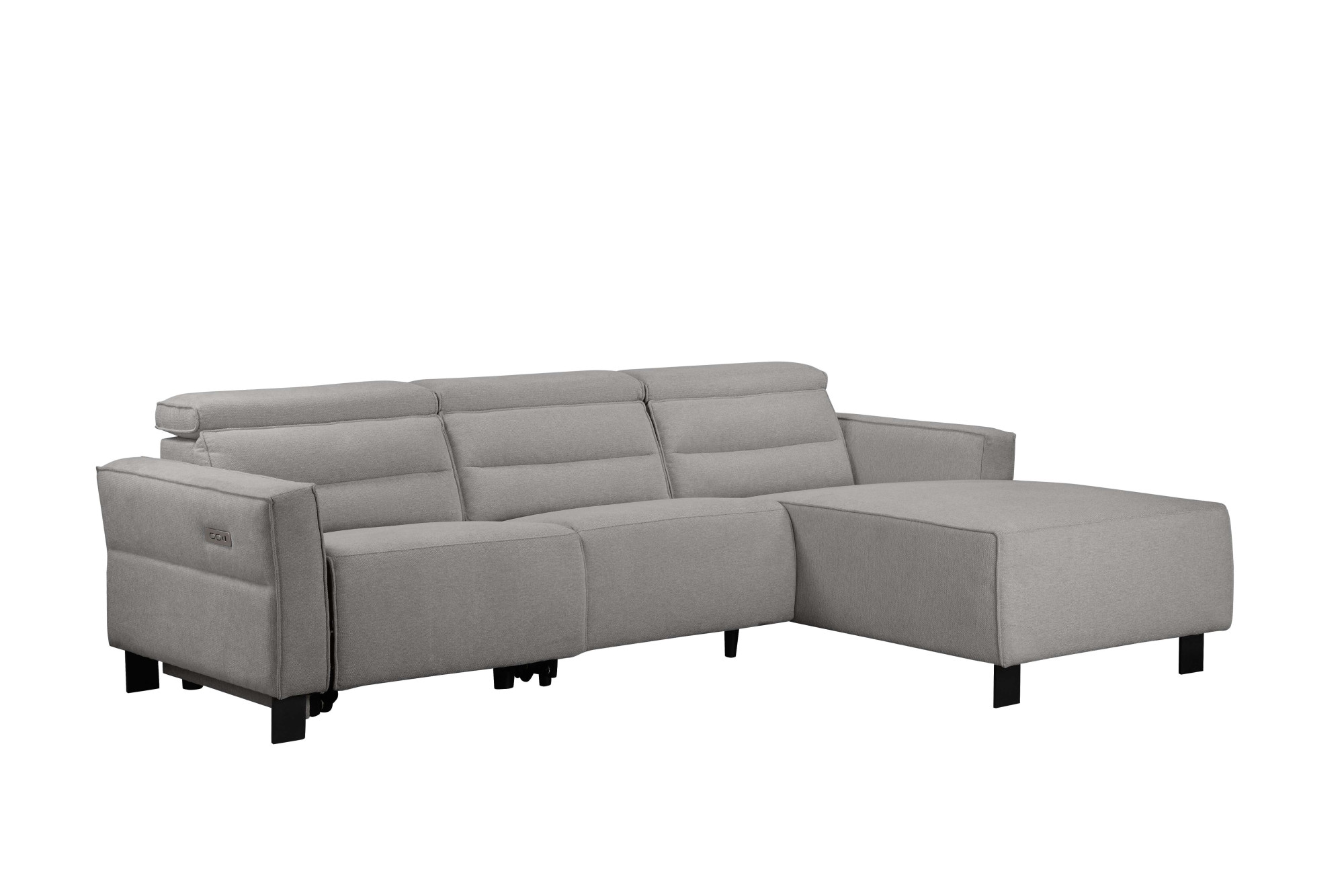 Places of Style Ecksofa »Carpari, L-Form, 263 cm, manuelle o. elektrische Relaxfunktion,«, USB A/C und Kopfteilverstellung