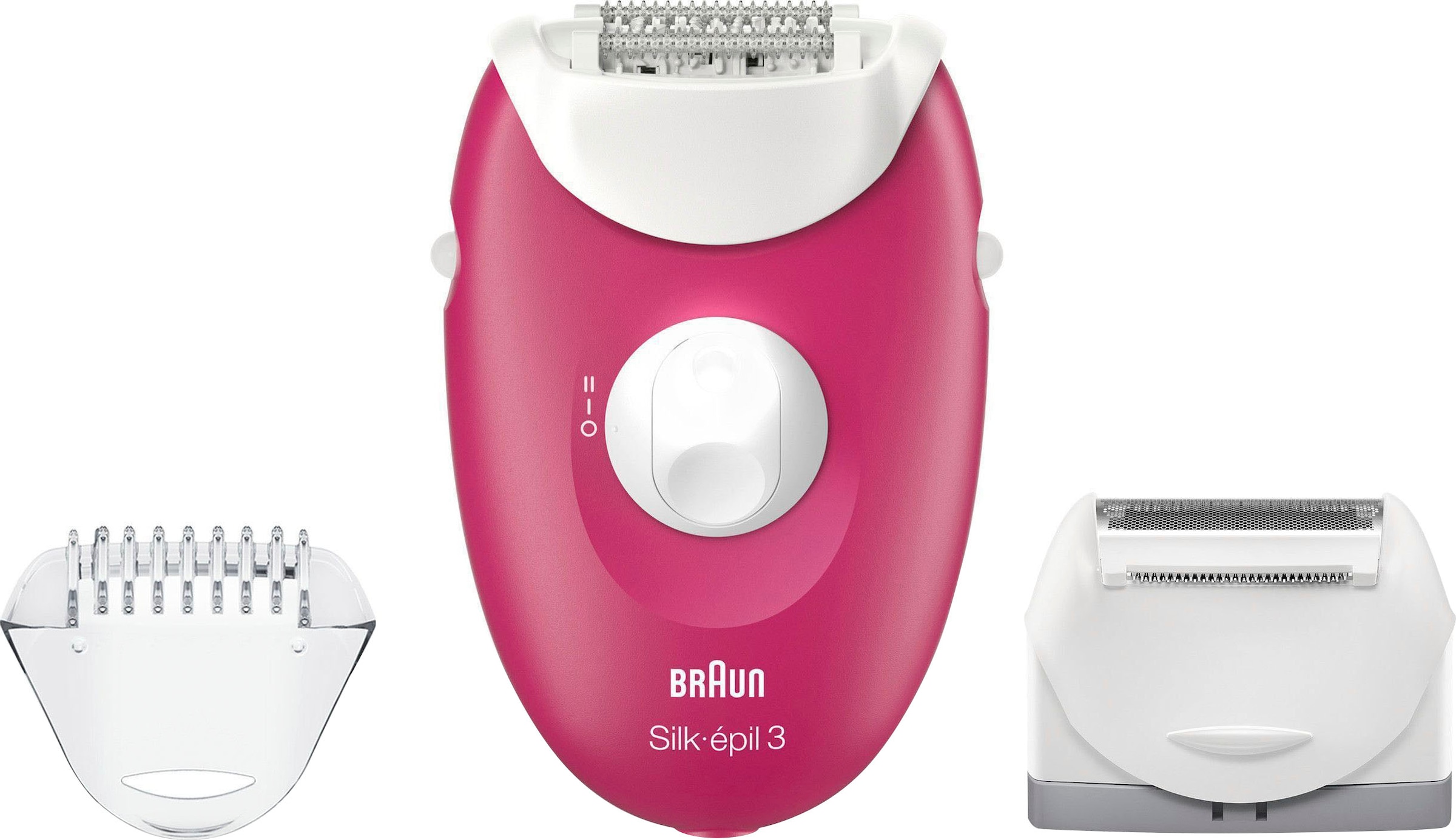 Braun Epilierer »Silk-épil 3 3-410«, 3 St. Aufsätze, kabelgebundener Epilierer mit 3 Extras