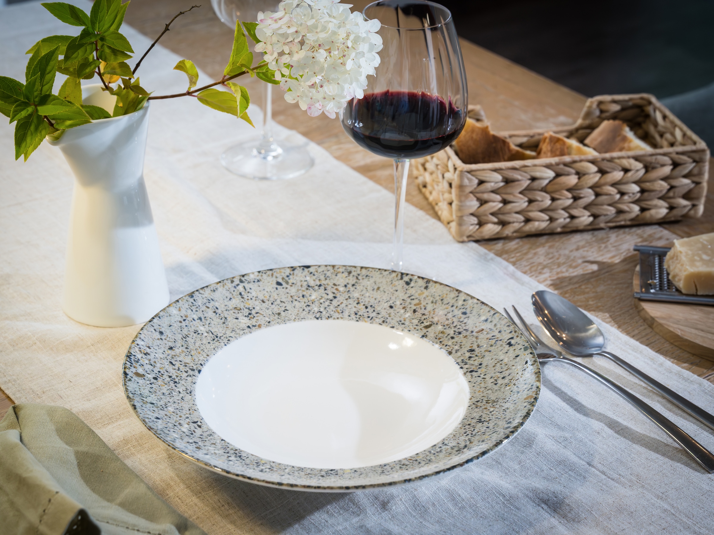 CreaTable Pastateller »Stone Collection Genua, Teller-Set, 4-tlg.« Italienische Eleganz, Vielseitig einsetzbar